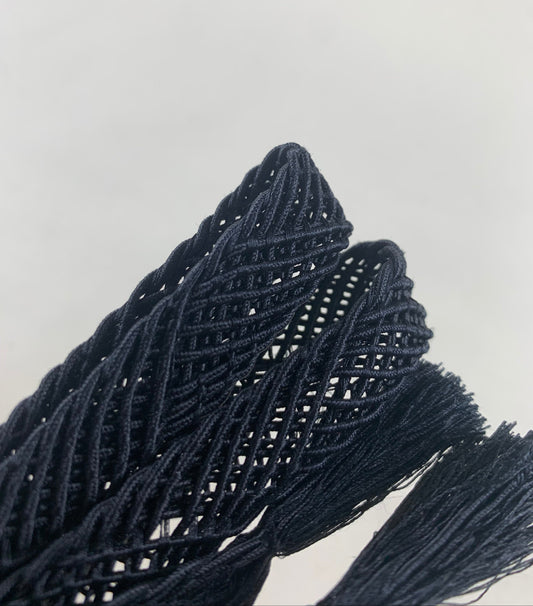 KIMONO OBI Belt Tie Vintage Silk Kimono Cord OBIJIME”black”