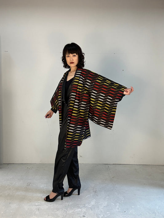 VINTAGE KAWAII HAORI "meisen or omeshi black"