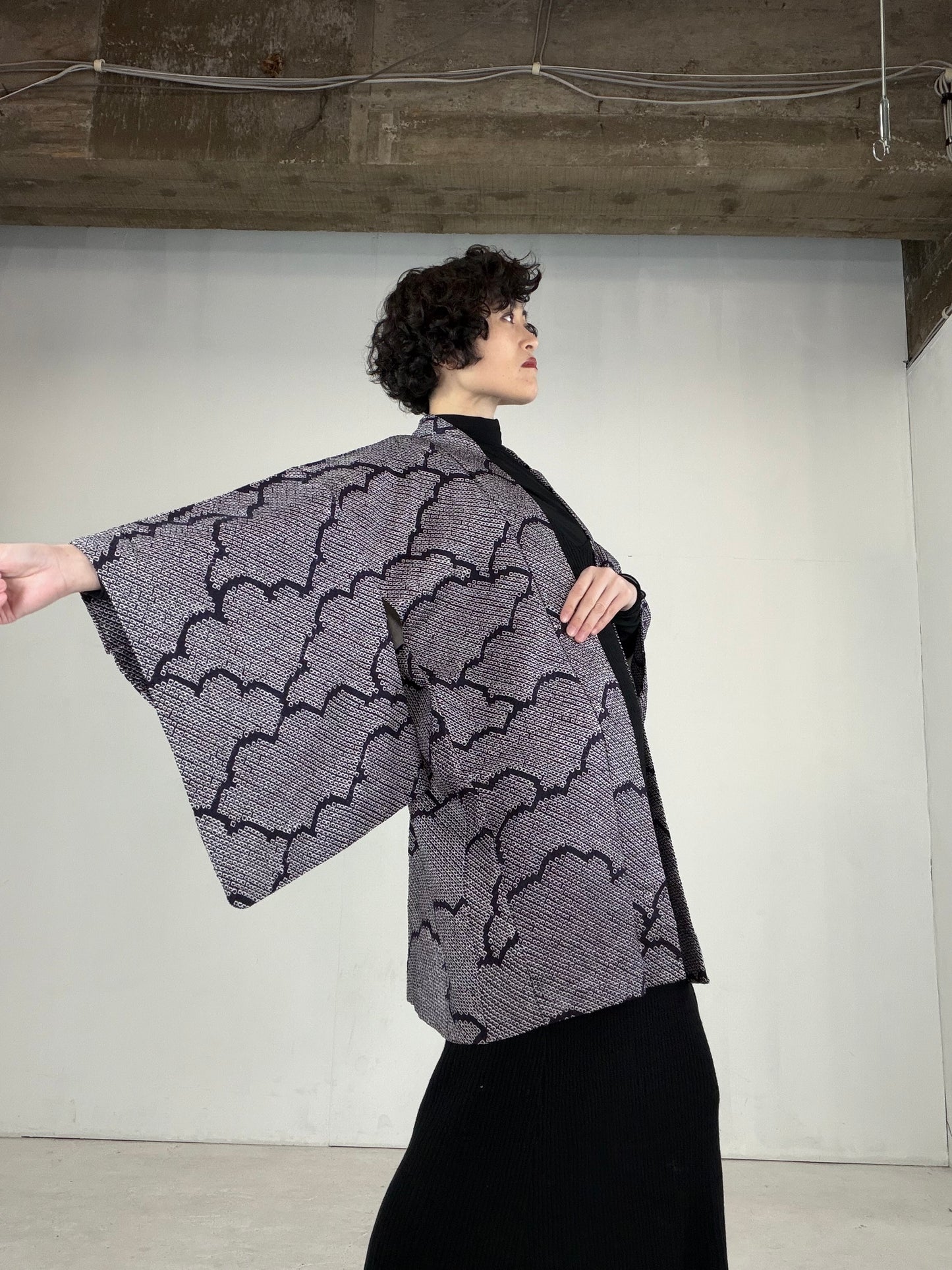 VINTAGE SHIBORI HAORI "SIB128"