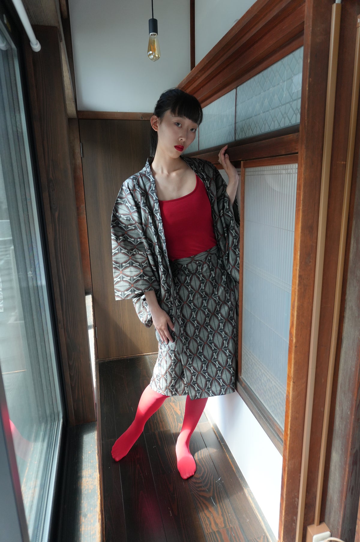 Made to Order — Style "AIC002" — Vintage Tsumugi Haori & Kimono Skirt Set