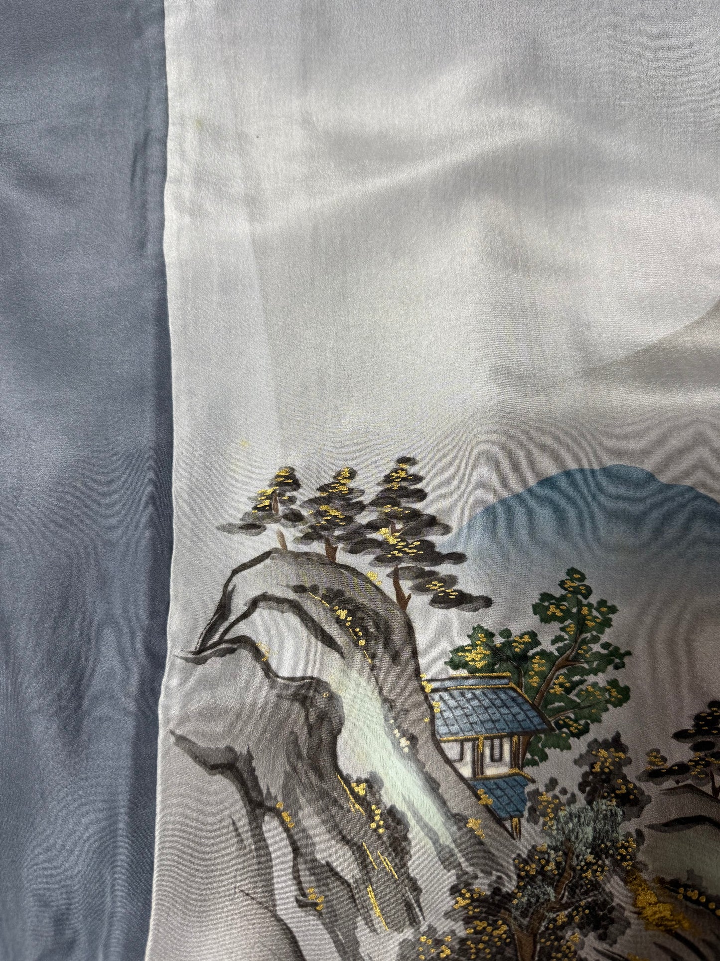 VINTAGE KUROMONTSUKI HAORI "Blue" *damage