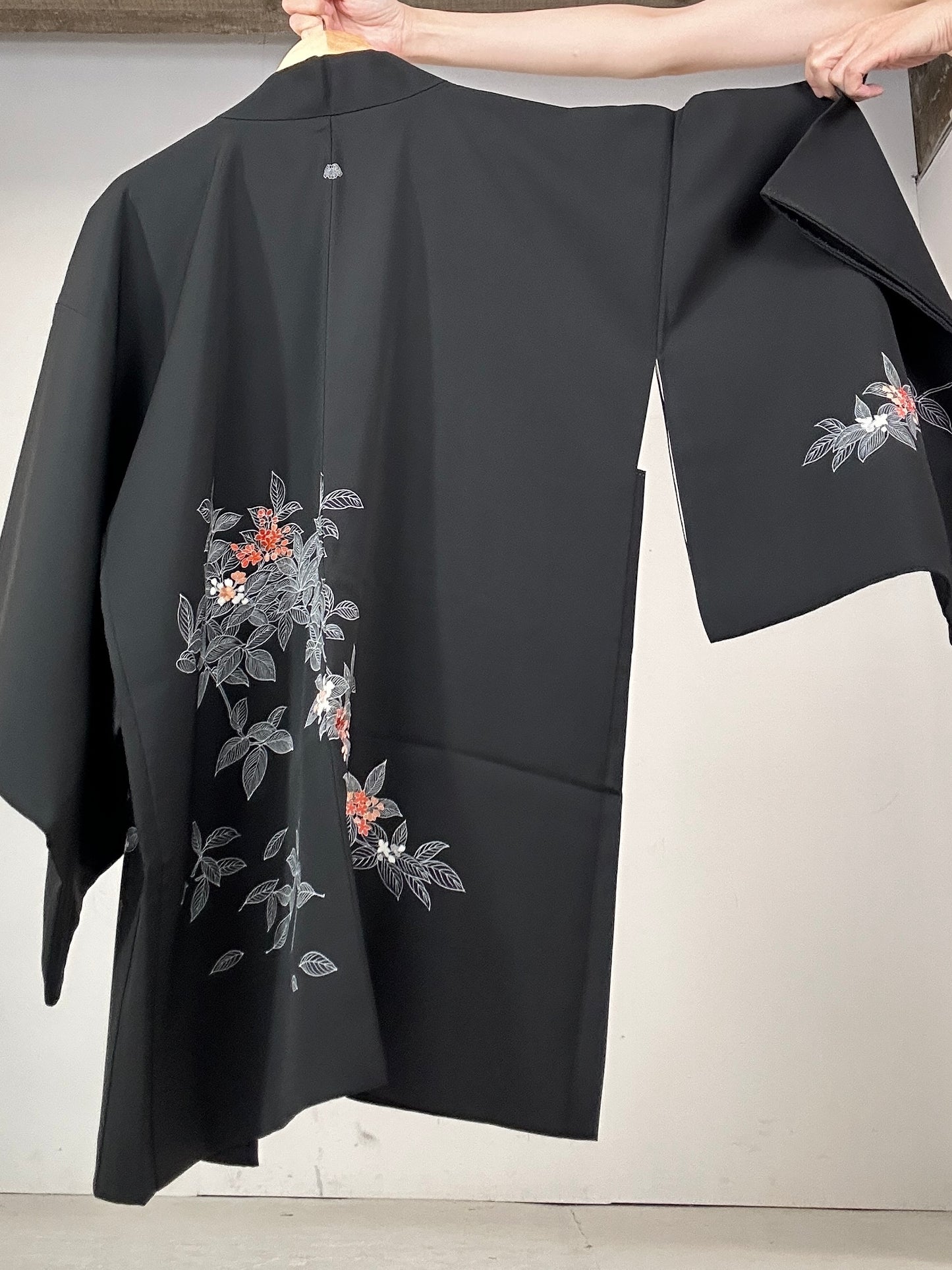 VINTAGE BLACK HAORI "shiro senga"