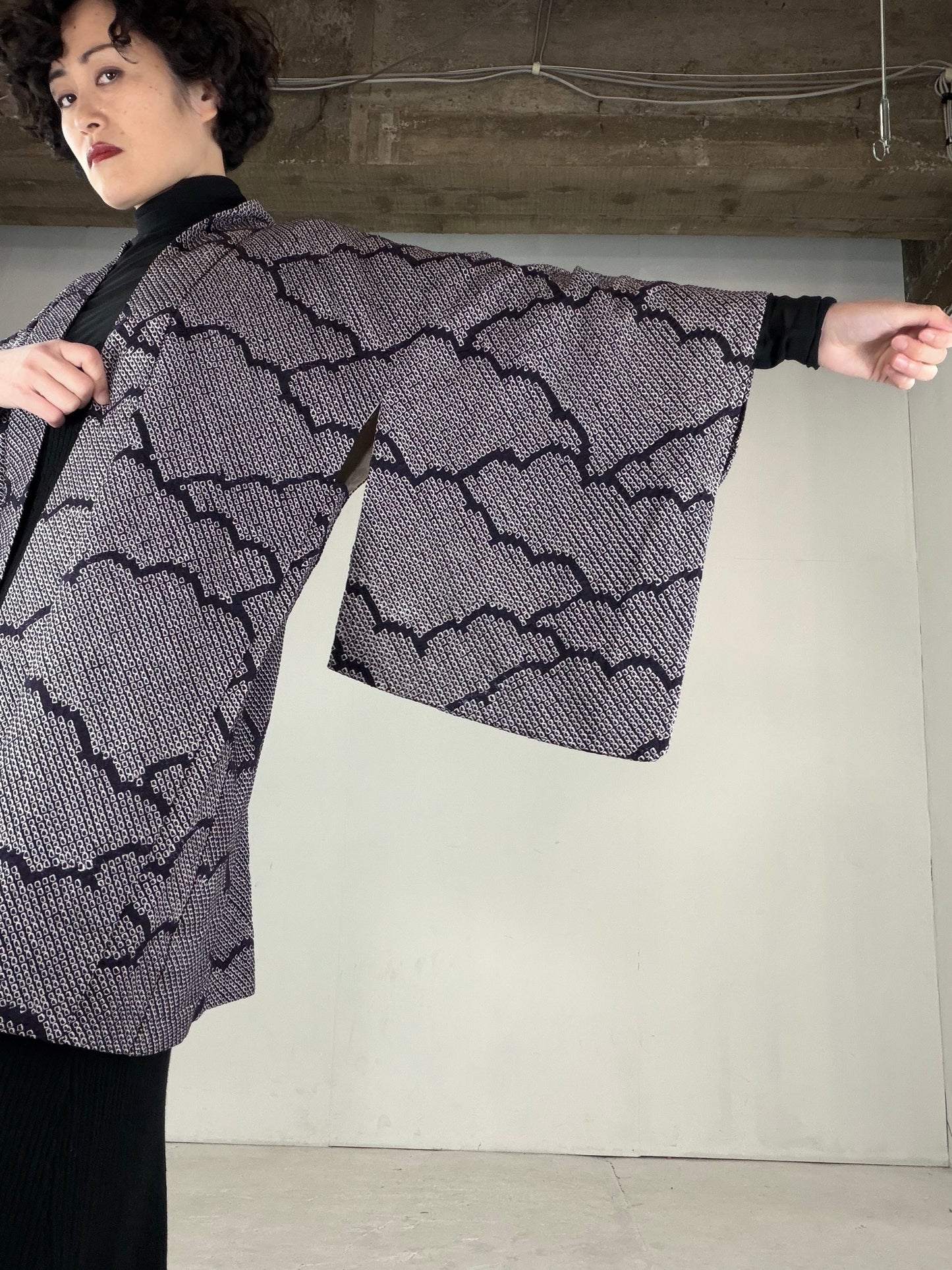 VINTAGE SHIBORI HAORI "SIB128"