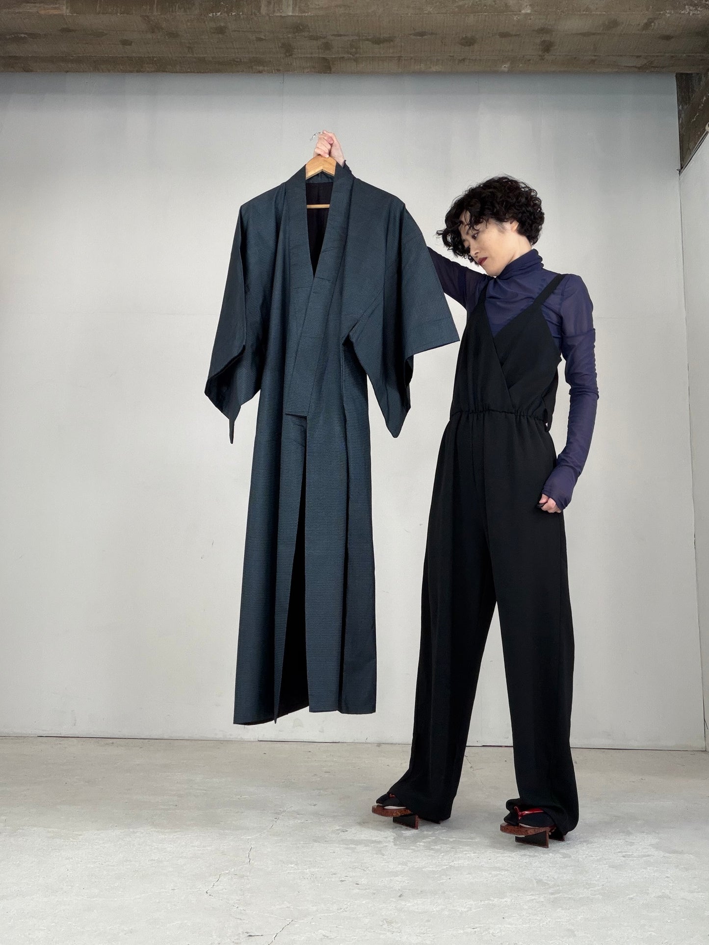 VINTAGE TSUMUGI KIMONO "OSK002"