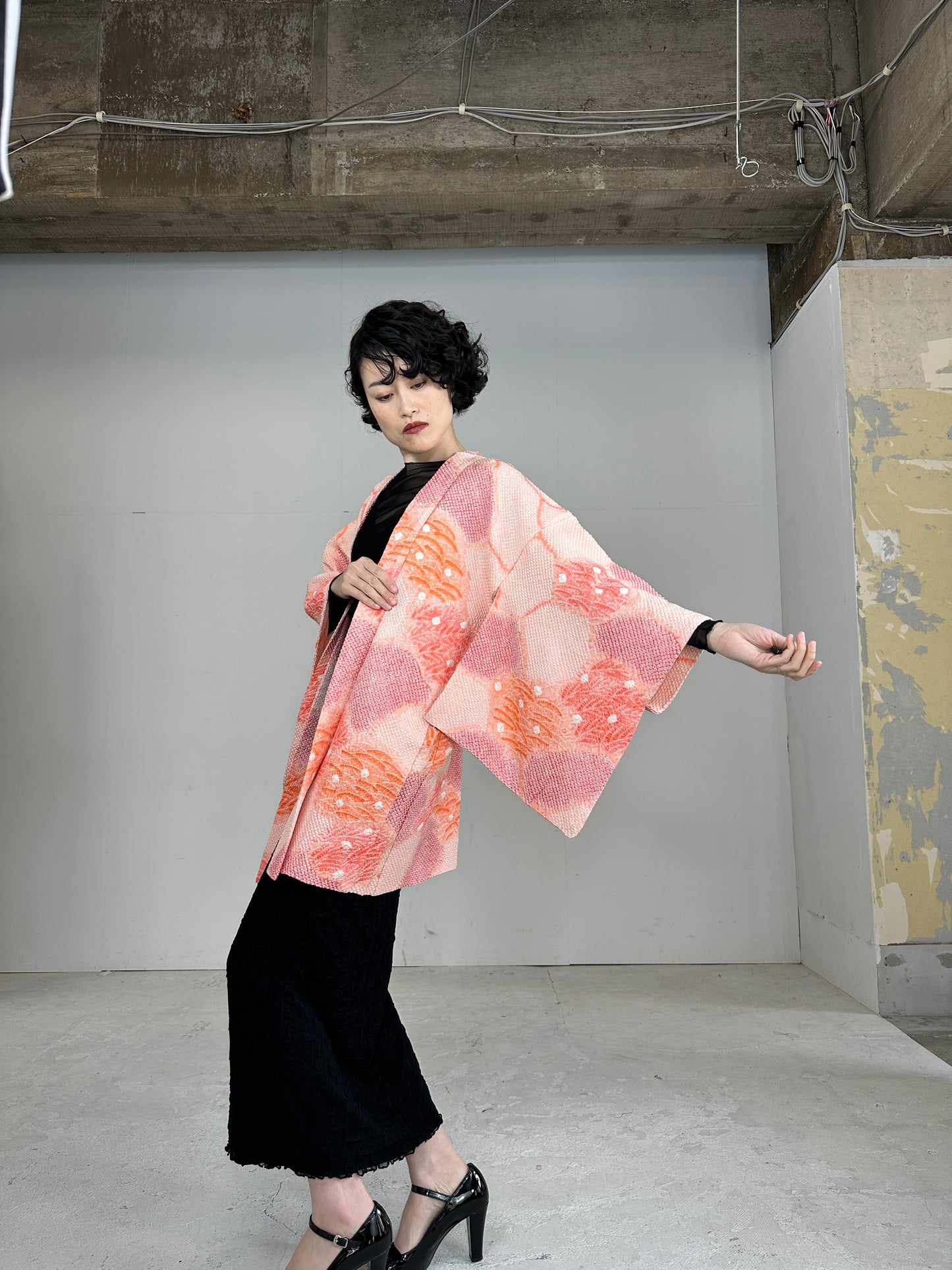 VINTAGE SHIBORI HAORI momoiro