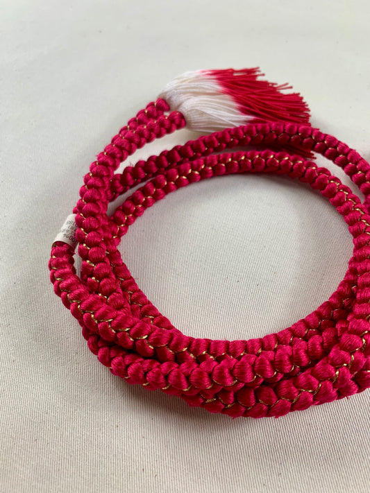 KIMONO OBI Belt Tie Vintage Silk Kimono Cord OBIJIME MIX”pink,white”