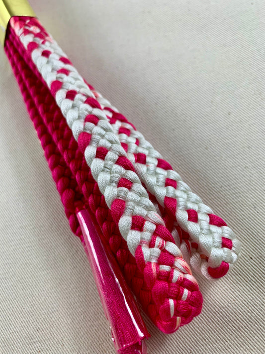 KIMONO OBI Belt Tie Vintage Silk Kimono Cord OBIJIME "pink,white”
