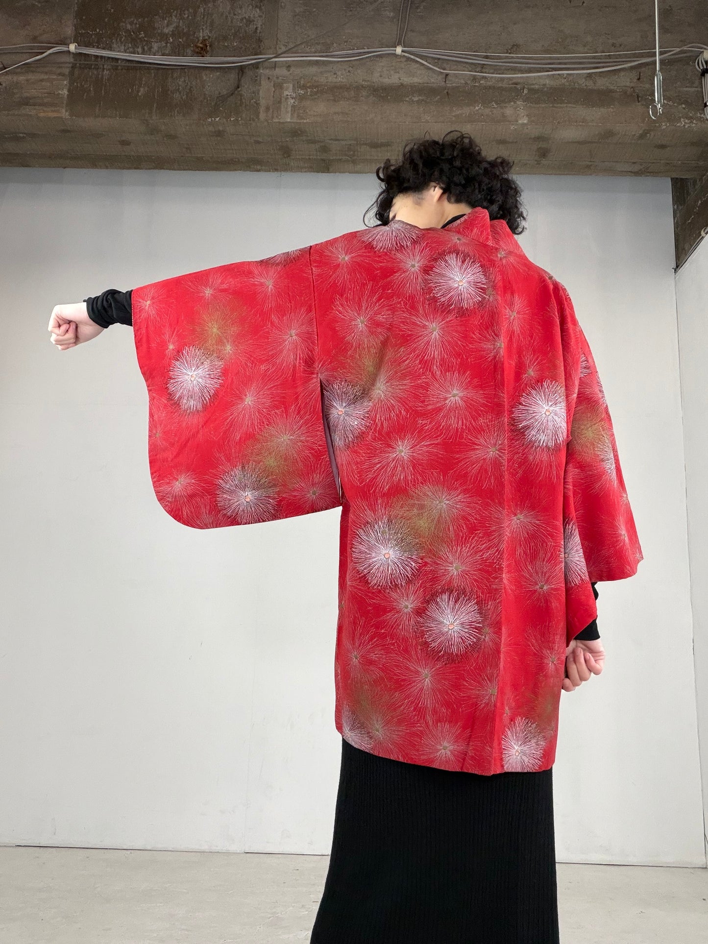 VINTAGE KAWAII HAORI "red, KAW110"