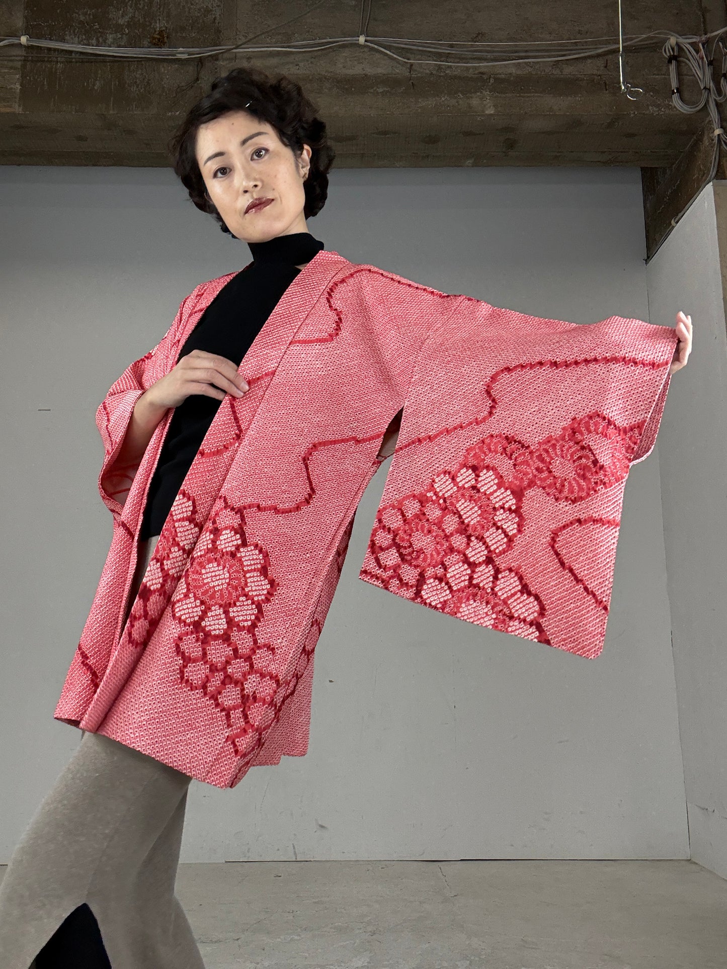 SHIBORI HAORI "ryusui himawari"