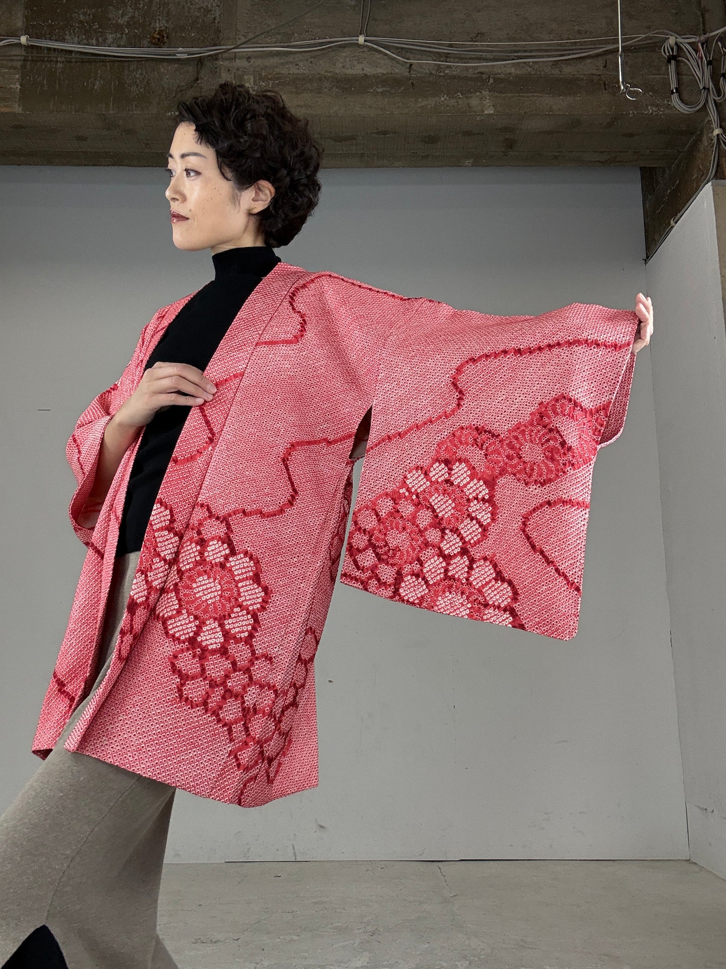 SHIBORI HAORI "ryusui himawari"