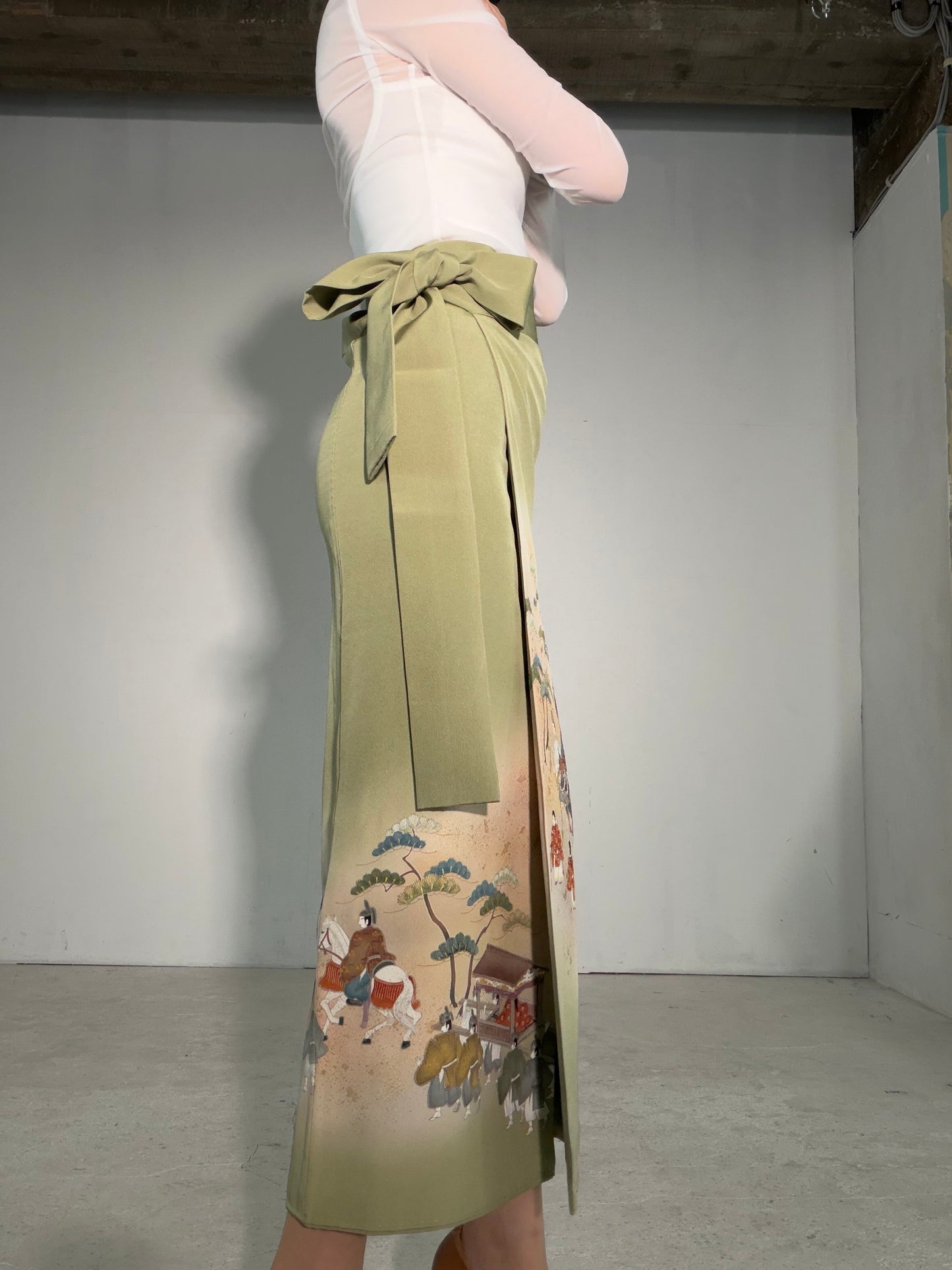 IROTOME SKIRT UPCYCLED FROM JAPANESE KIMONO "IRO140"