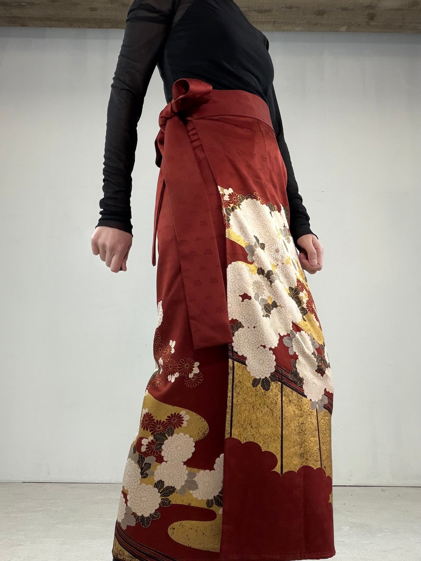 IROTOME SKIRT UPCYCLED FROM JAPANESE KIMONO "IRO118"