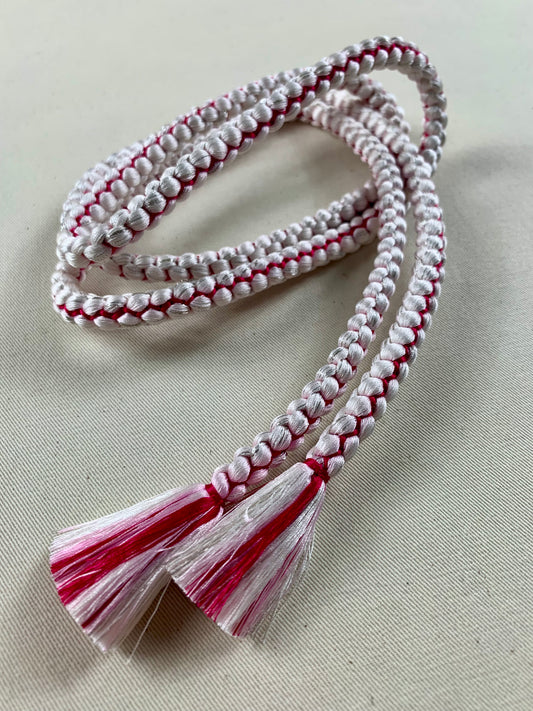 KIMONO OBI Belt Tie Vintage Silk Kimono Cord OBIJIME MIX”pink,white”