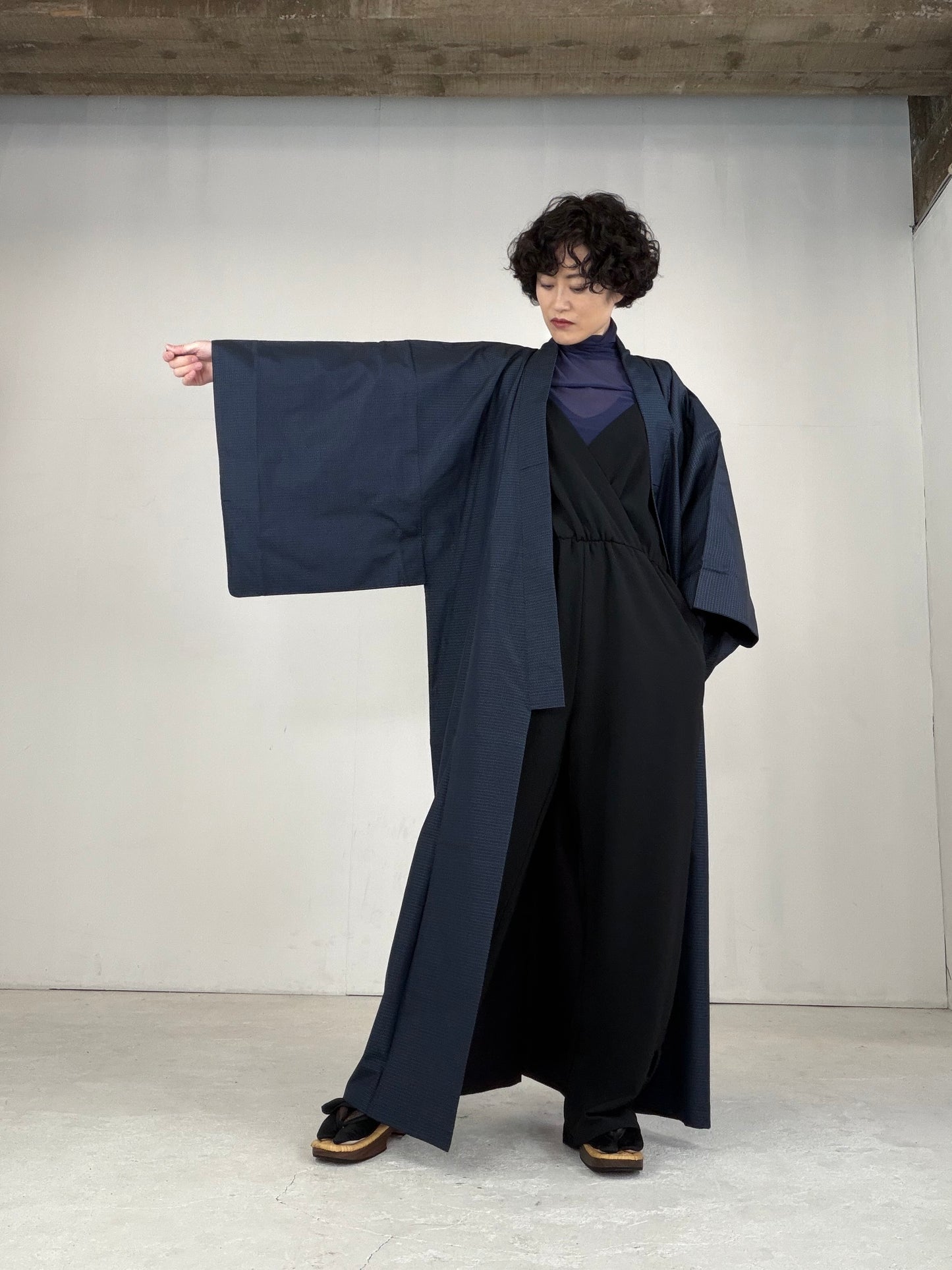 VINTAGE TSUMUGI KIMONO "OSK004"