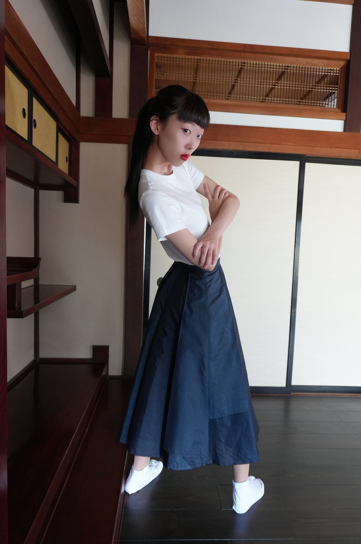 Made to Order — Style "Hakama Skirt" — Upcycled from Vintage Tsumugi Kimono