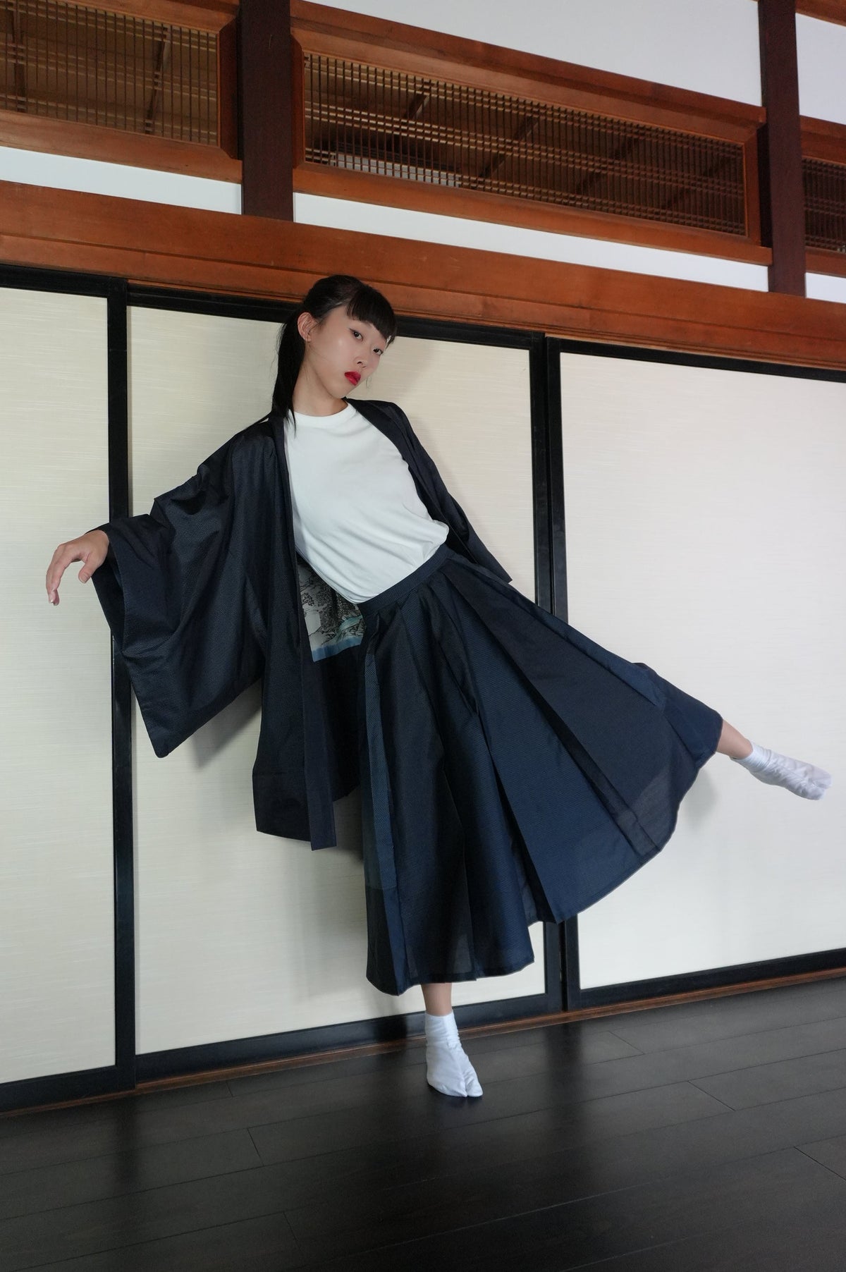 Made to Order — Style "Hakama Skirt" — Upcycled from Vintage Tsumugi Kimono