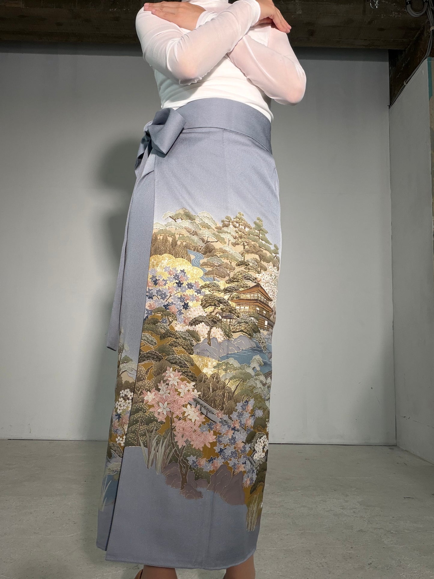 IROTOME SKIRT UPCYCLED FROM JAPANESE KIMONO "IRO139"