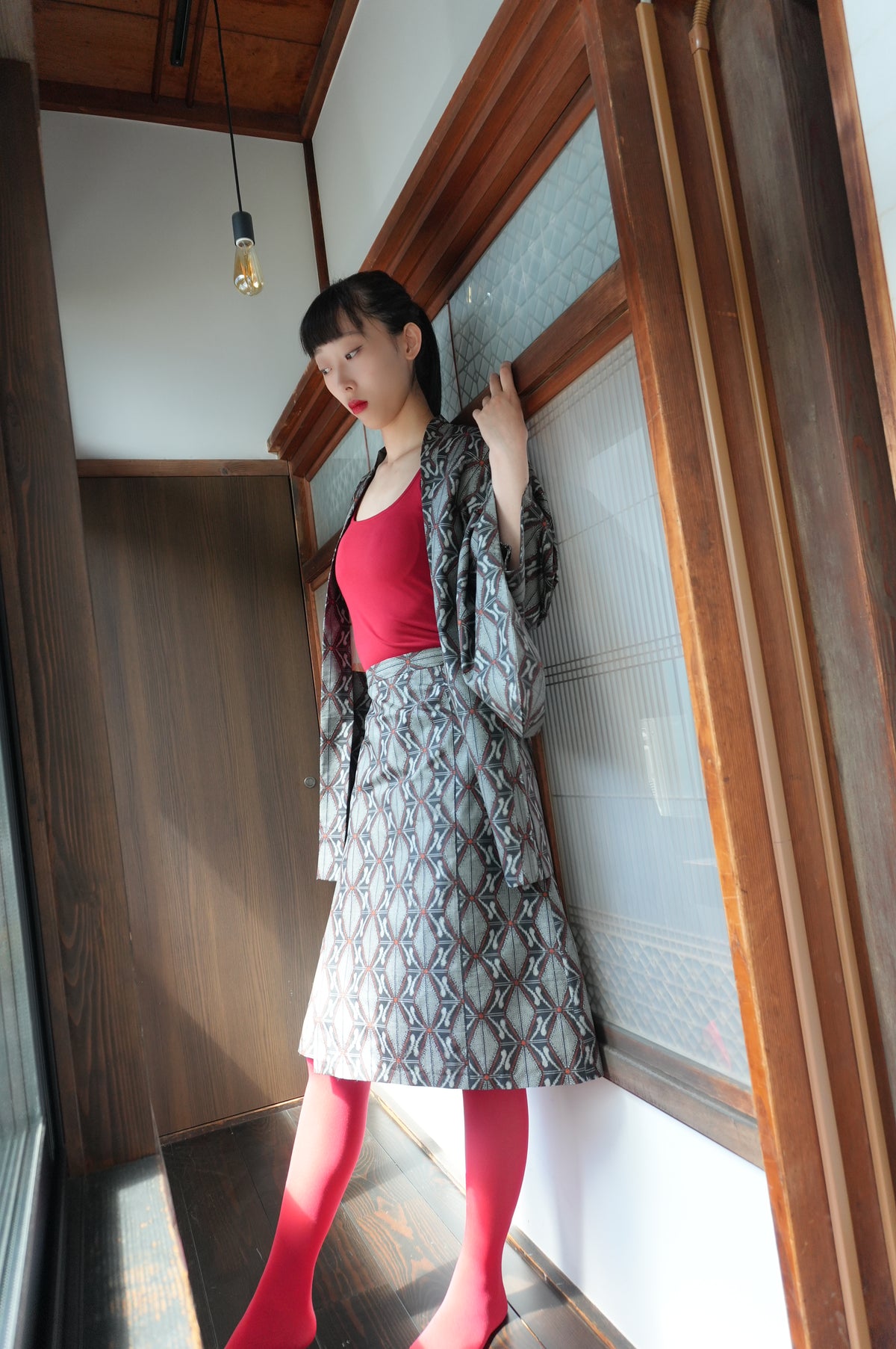 Made to Order — Style "AIC002" — Vintage Tsumugi Haori & Kimono Skirt Set