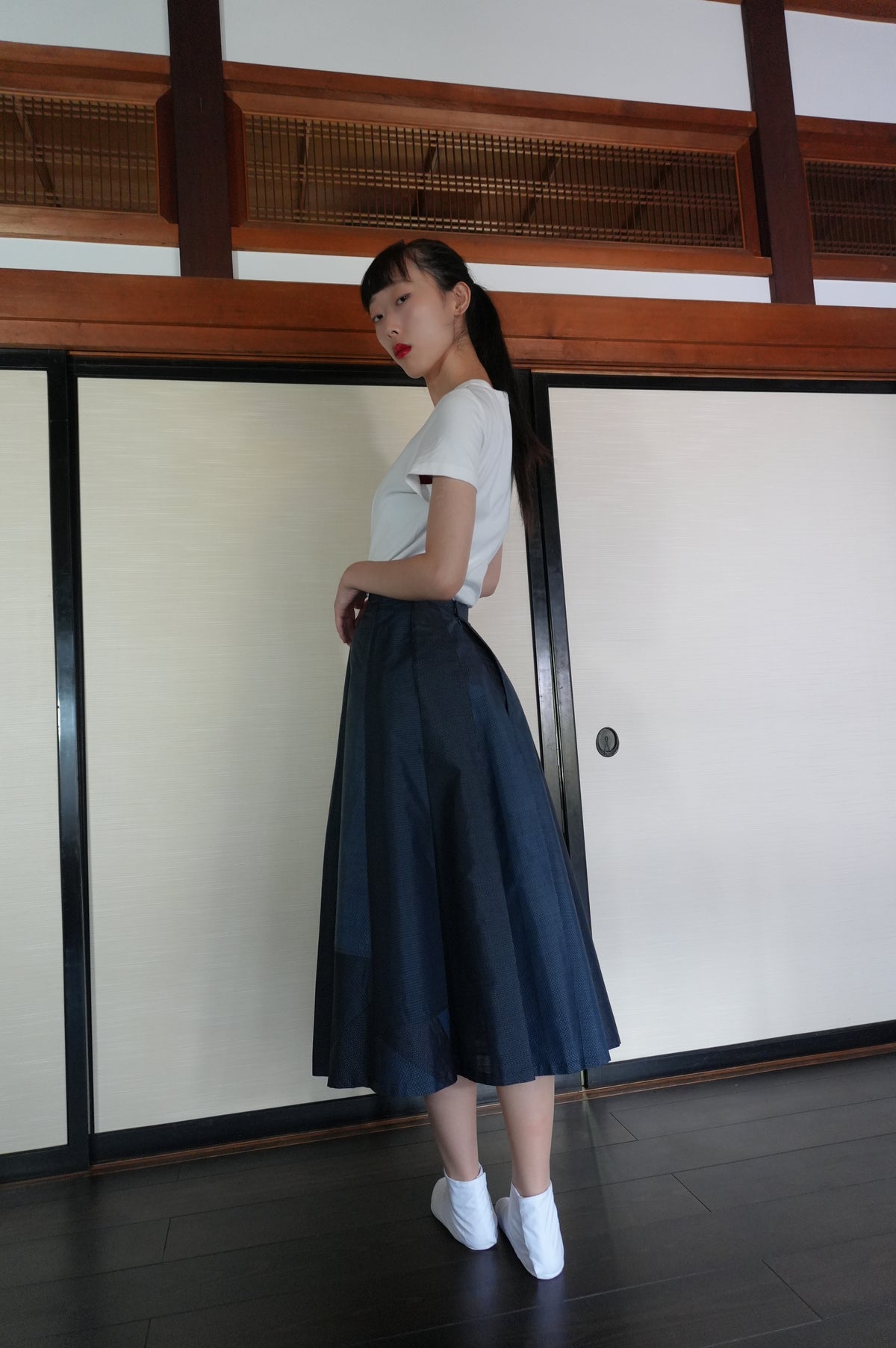 Made to Order — Style "Hakama Skirt" — Upcycled from Vintage Tsumugi Kimono