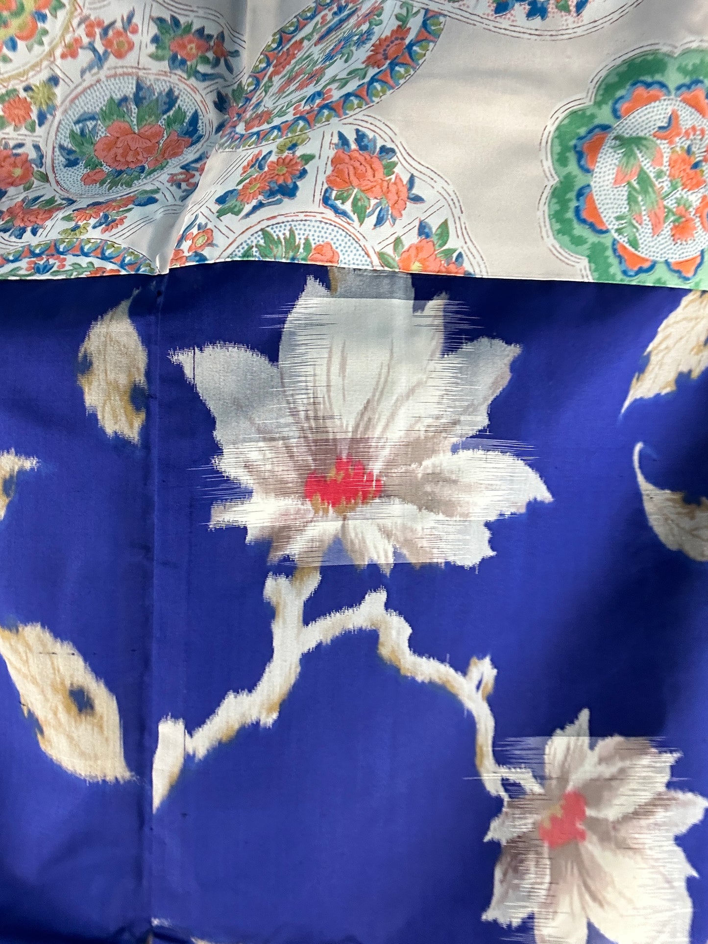 VINTAGE KAWAII HAORI "antique  meisen gunjyouiro"