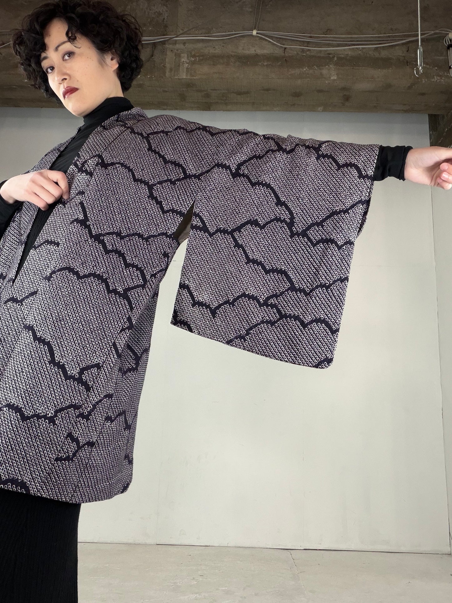 VINTAGE SHIBORI HAORI "SIB128"
