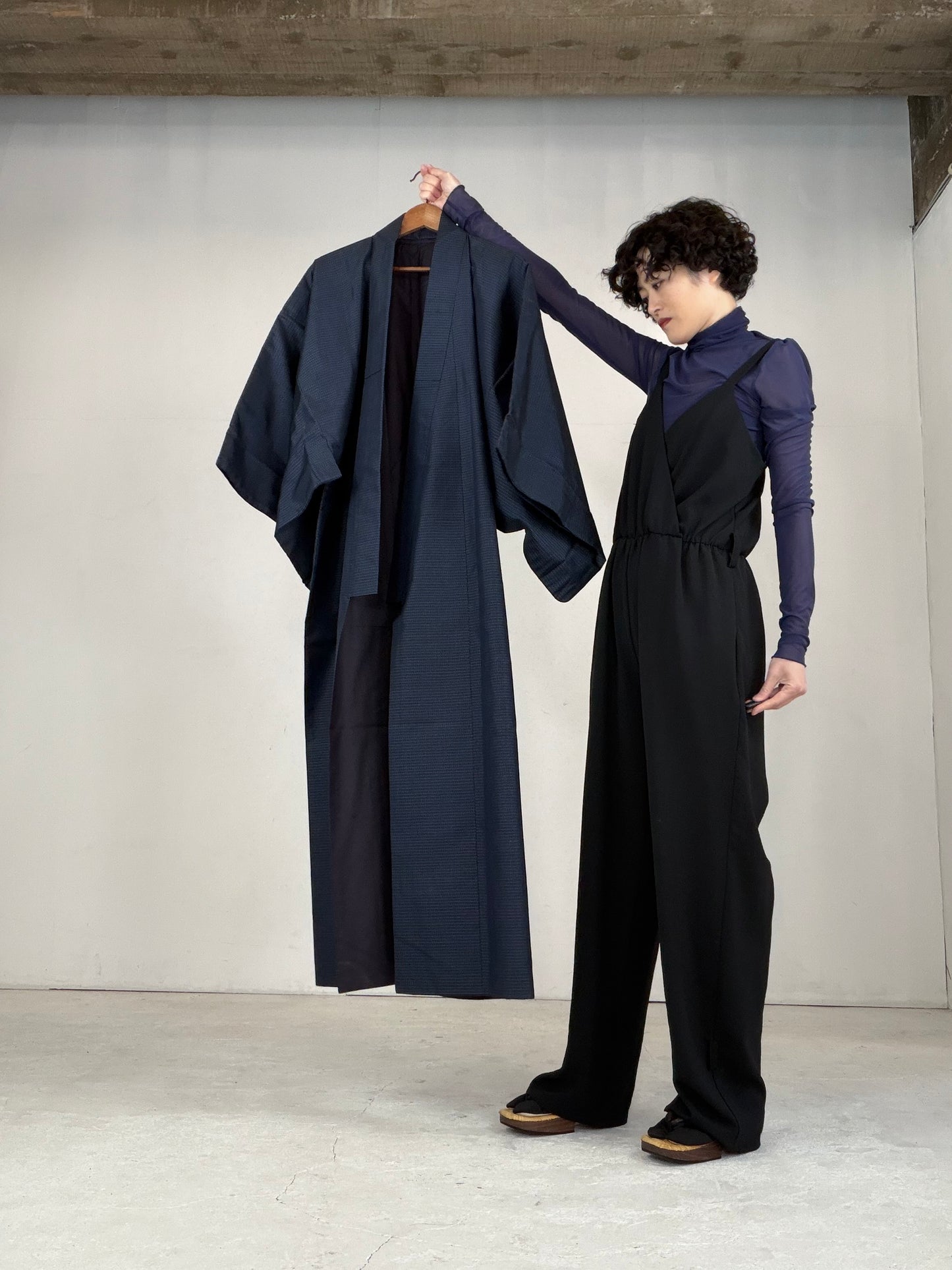 VINTAGE TSUMUGI KIMONO "OSK004"