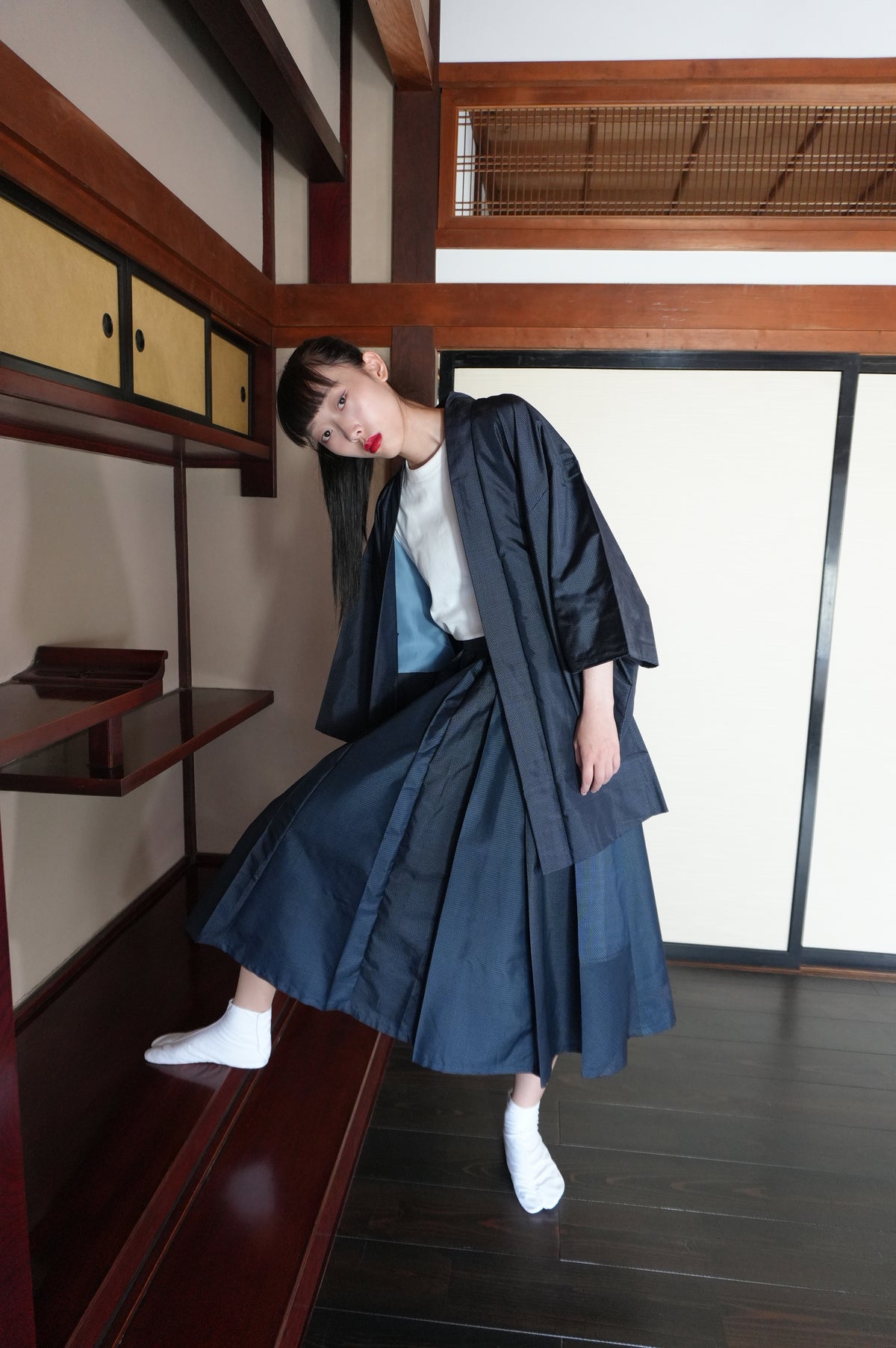 Made to Order — Style "Hakama Skirt" — Upcycled from Vintage Tsumugi Kimono