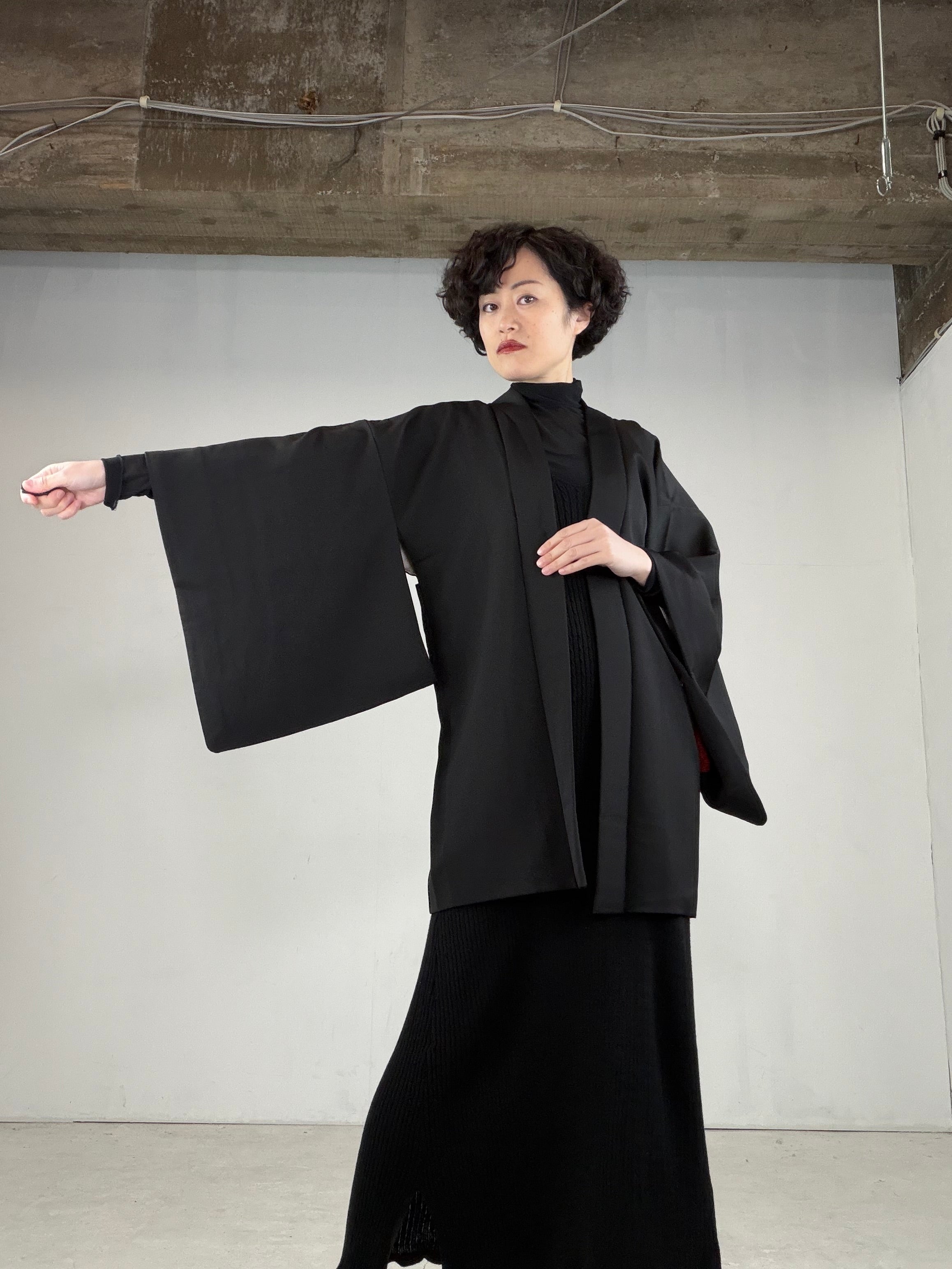 VINTAGE BLACK HAORI 