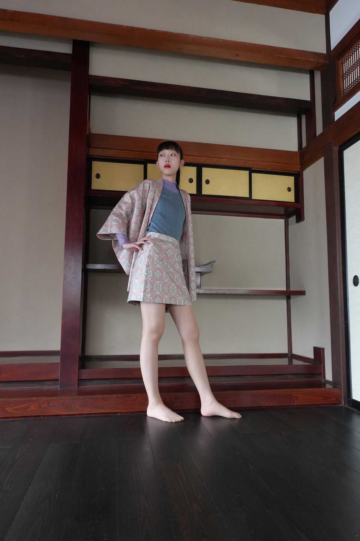 Made to Order — Style "AIC003" — Vintage Tsumugi Haori & Kimono Skirt Set