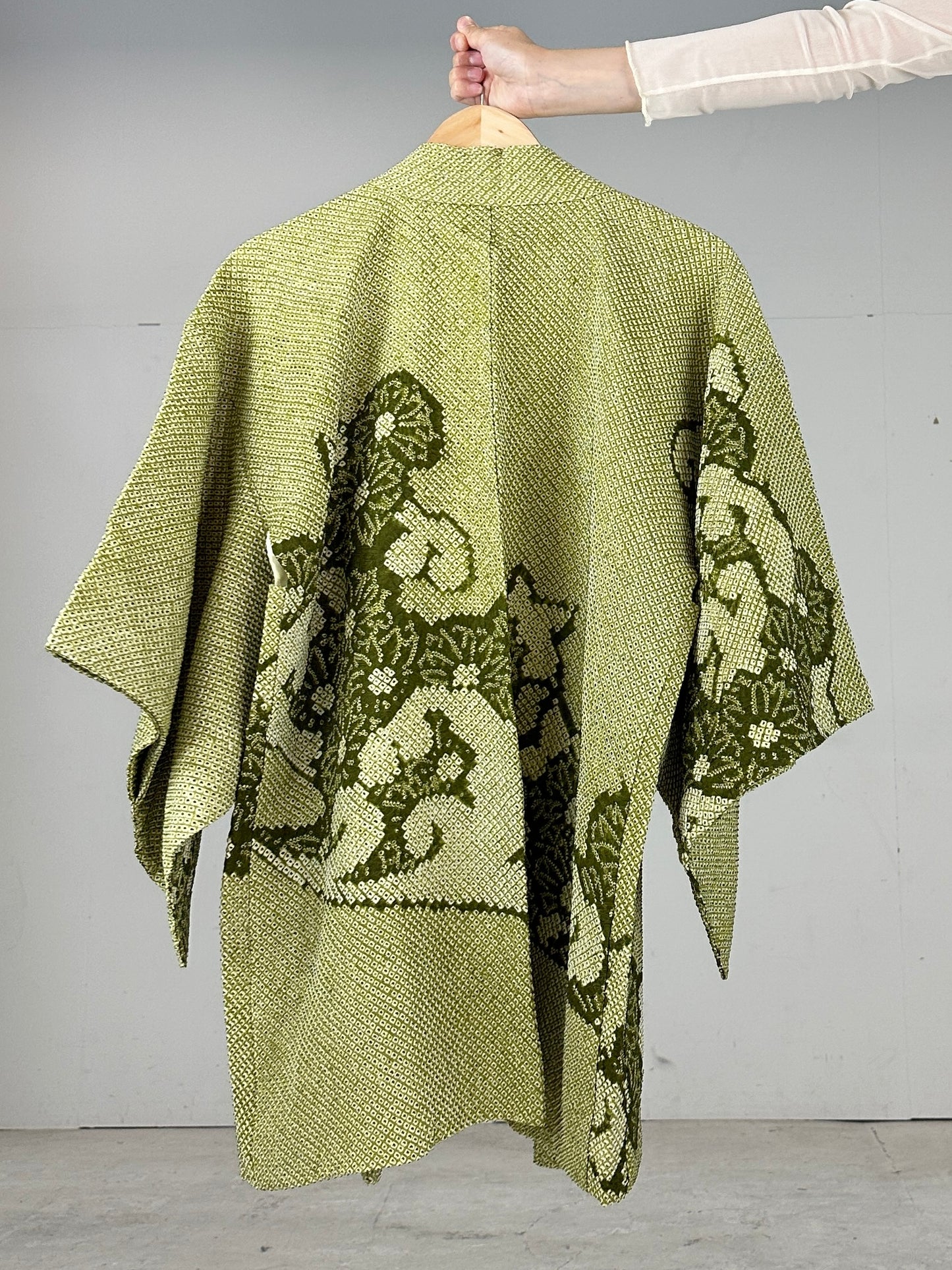 VINTAGE SHIBORI HAORI midori