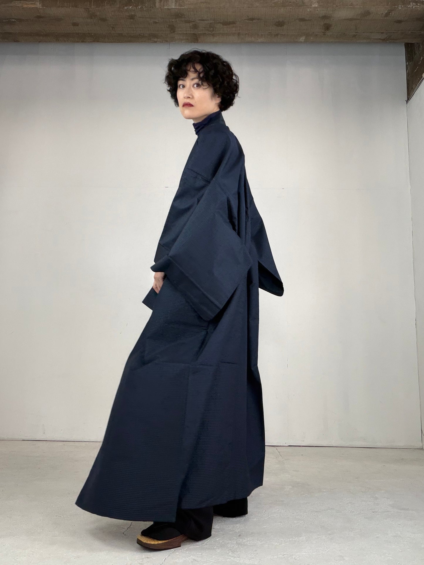 VINTAGE TSUMUGI KIMONO "OSK004"