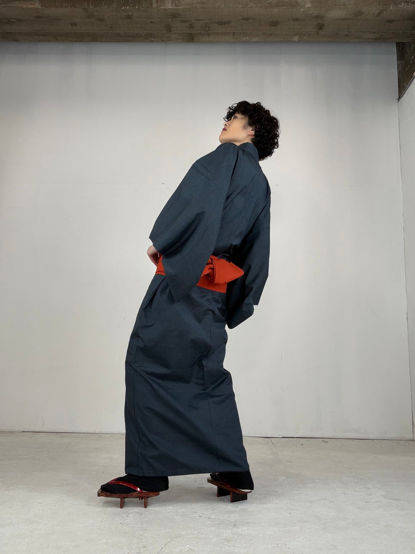 VINTAGE TSUMUGI KIMONO "OSK002"