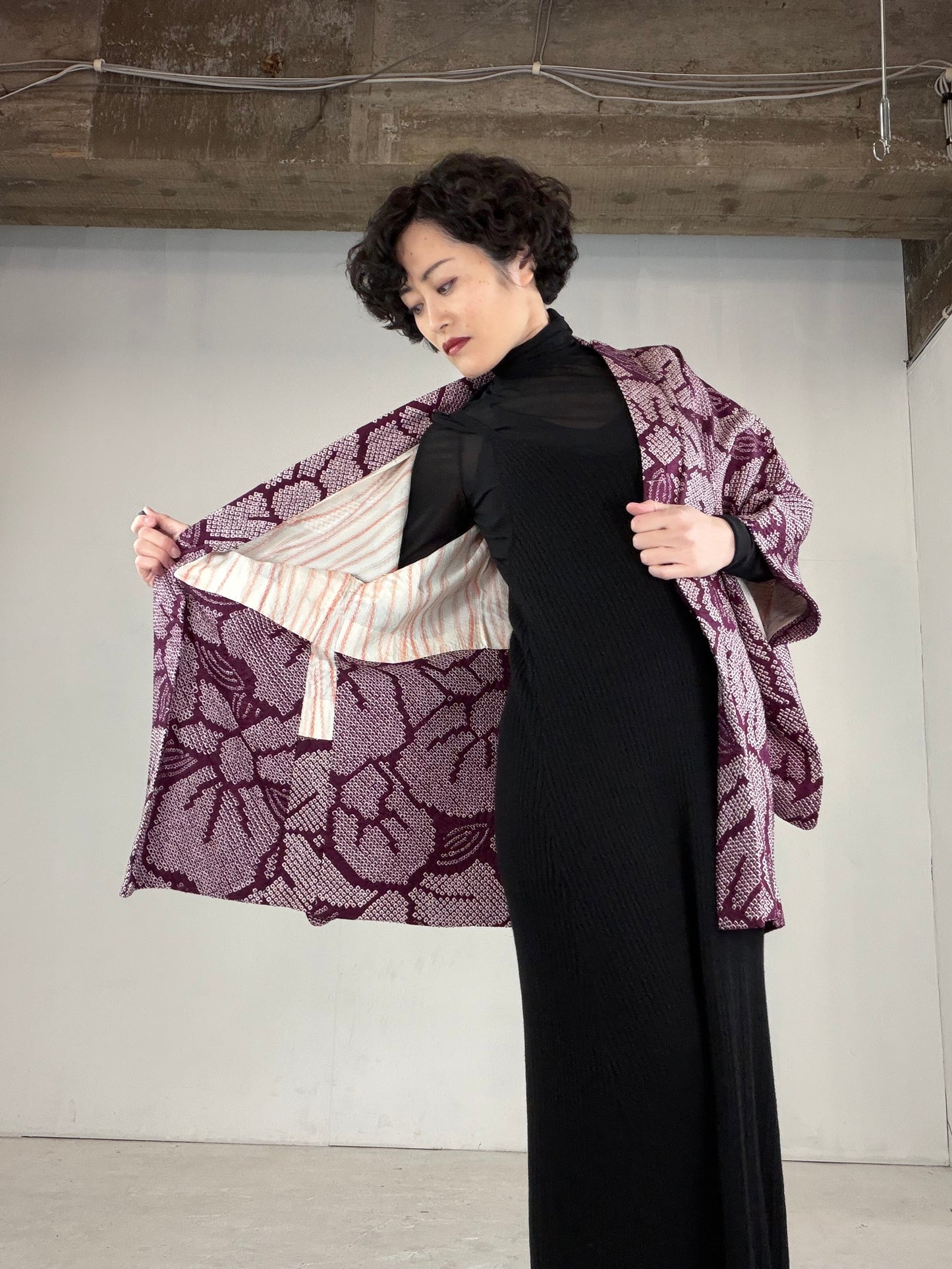 VINTAGE SHIBORI HAORI "SIB127"
