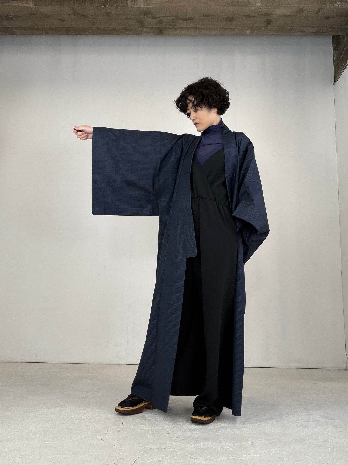 VINTAGE TSUMUGI KIMONO "OSK004"