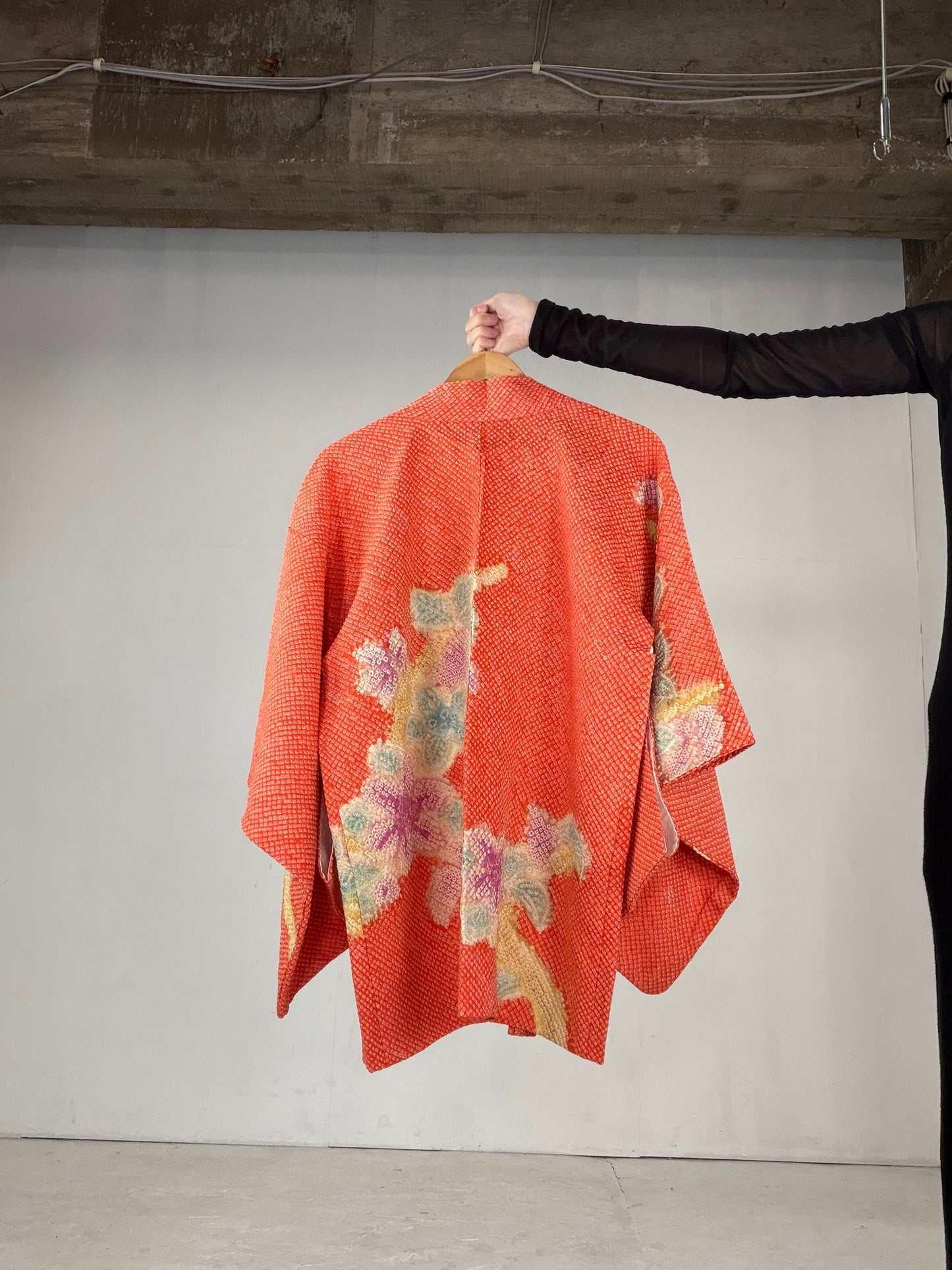 VINTAGE SHIBORI HAORI "SIB122" *high-damage