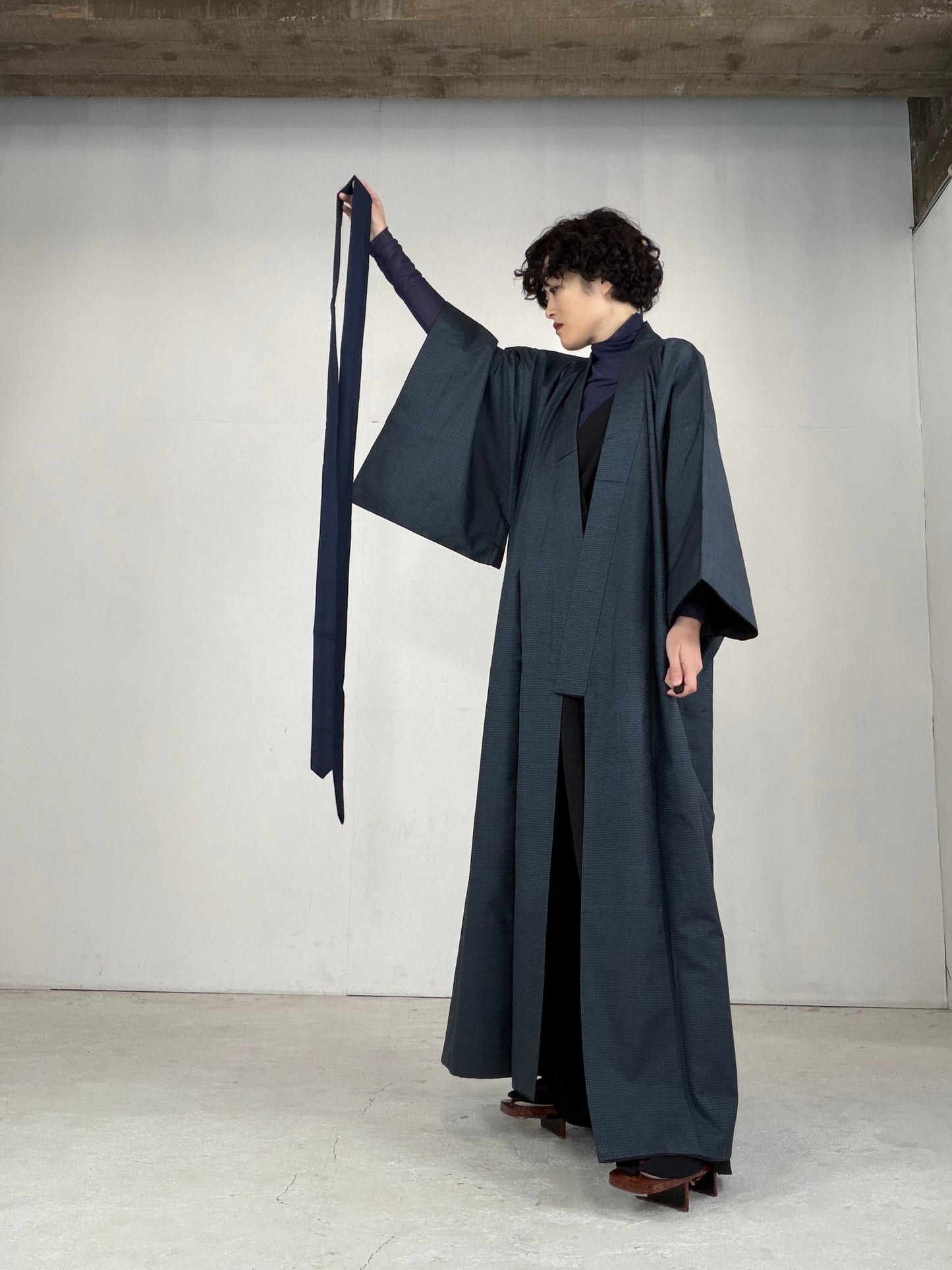 VINTAGE TSUMUGI KIMONO "OSK002"