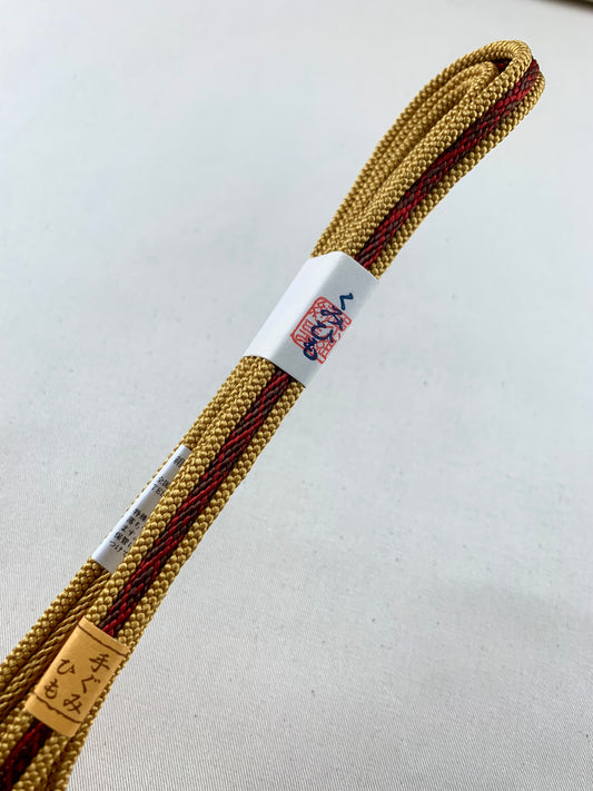 KIMONO OBI Belt Tie Vintage Silk Kimono Cord OBIJIME”brown,gold,red”