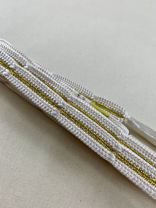 KIMONO OBI Belt Tie Vintage Silk Kimono Cord OBIJIME”gold,white”