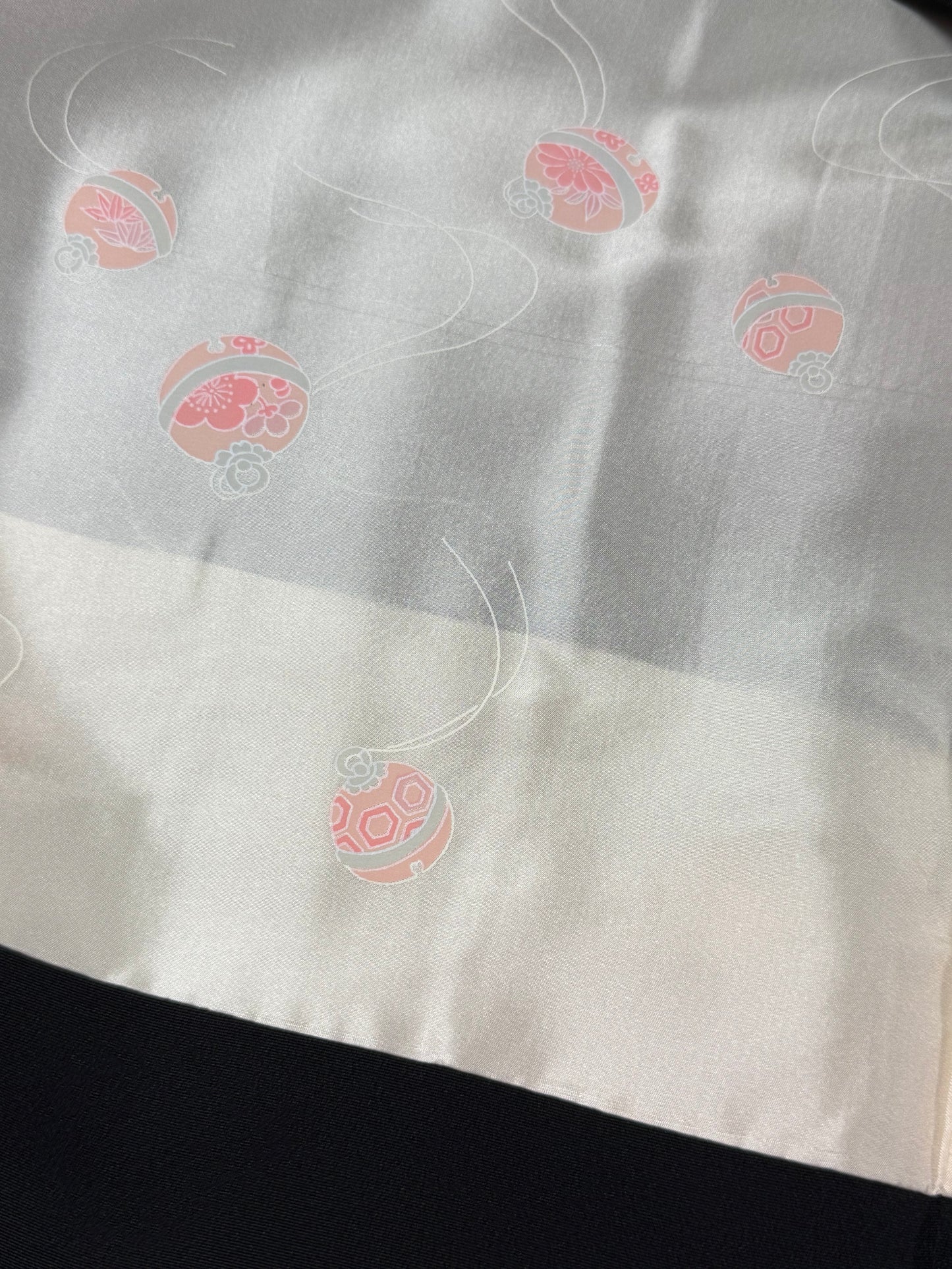 VINTAGE BLACK HAORI "fubako, embroidery"