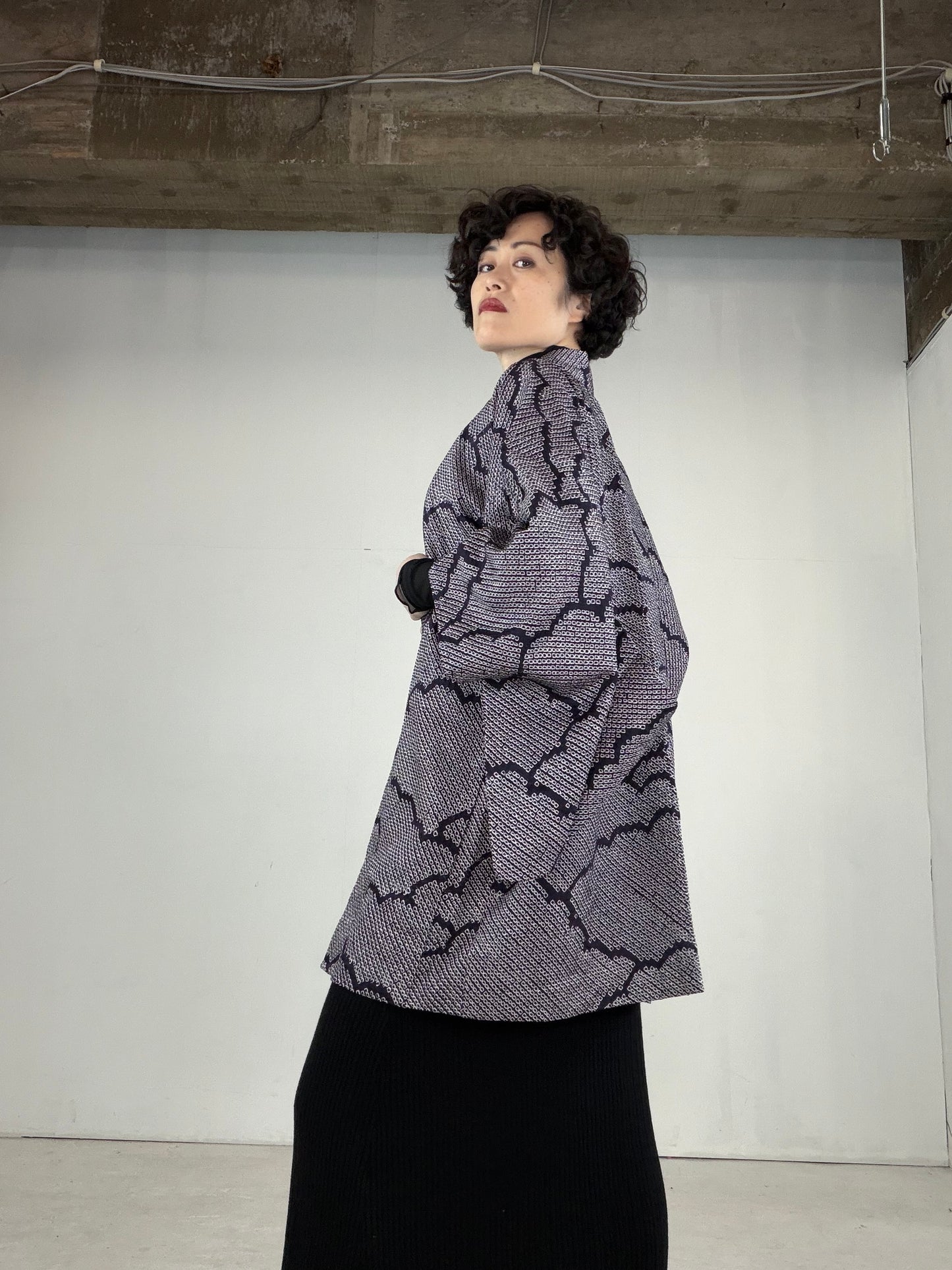VINTAGE SHIBORI HAORI "SIB128"