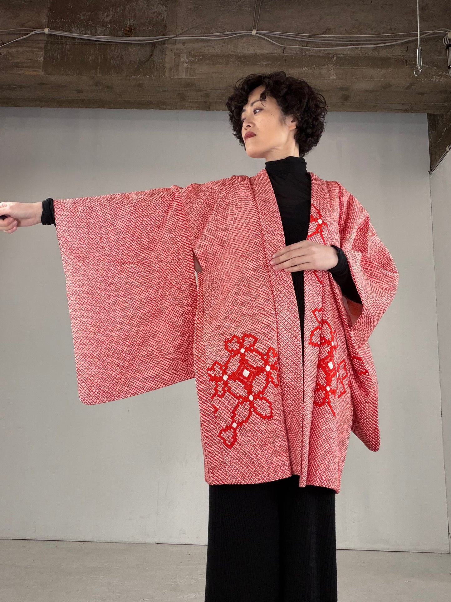 VINTAGE SHIBORI HAORI "SIB121"