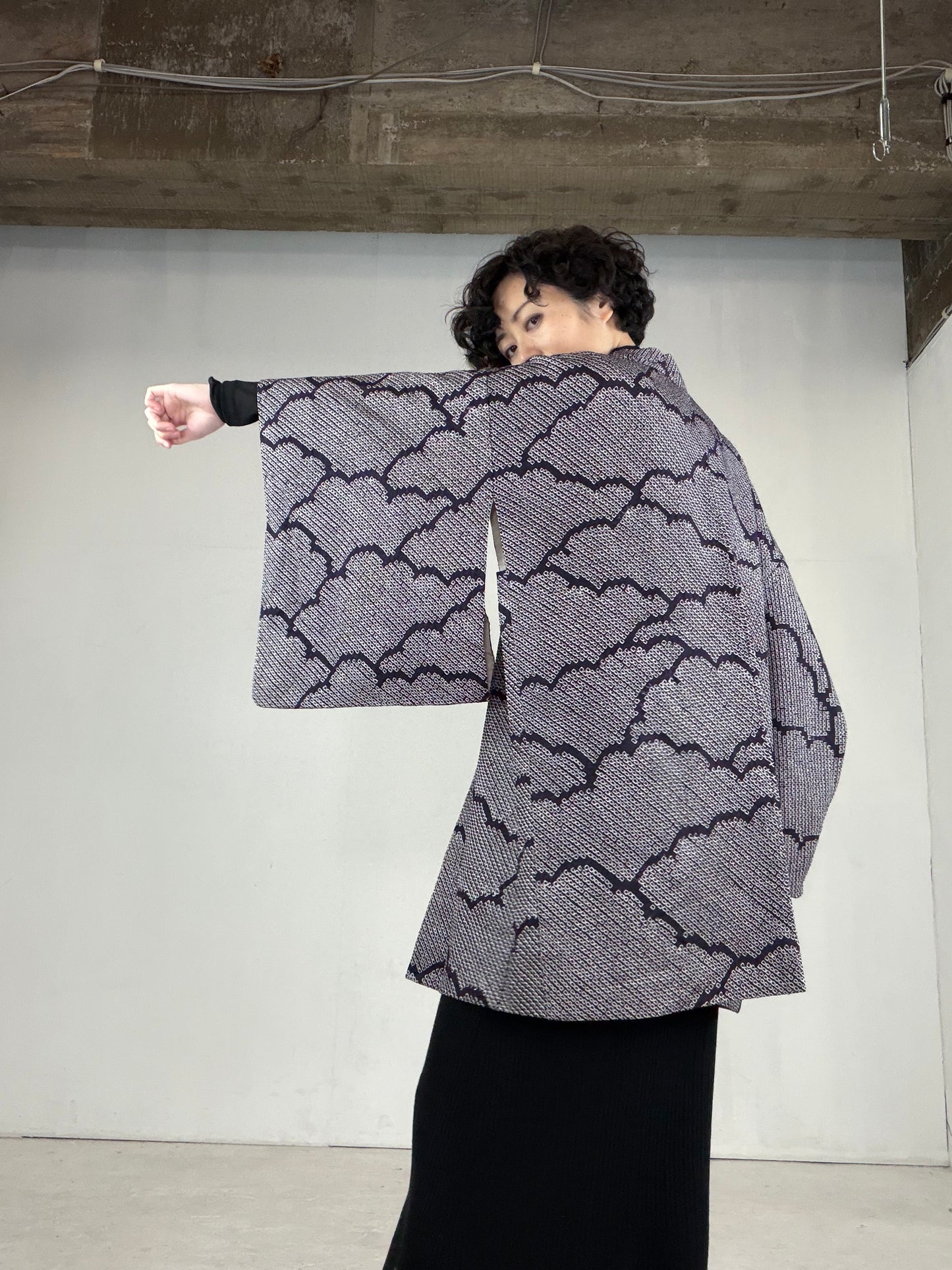 VINTAGE SHIBORI HAORI "SIB128"