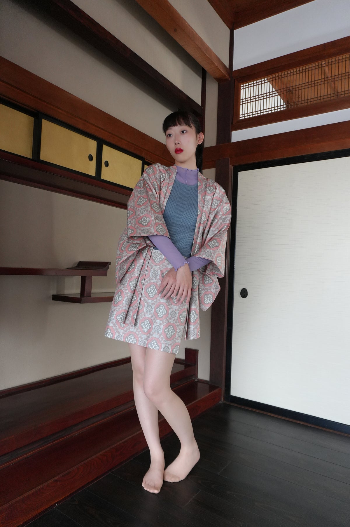 Made to Order — Style "AIC003" — Vintage Tsumugi Haori & Kimono Skirt Set