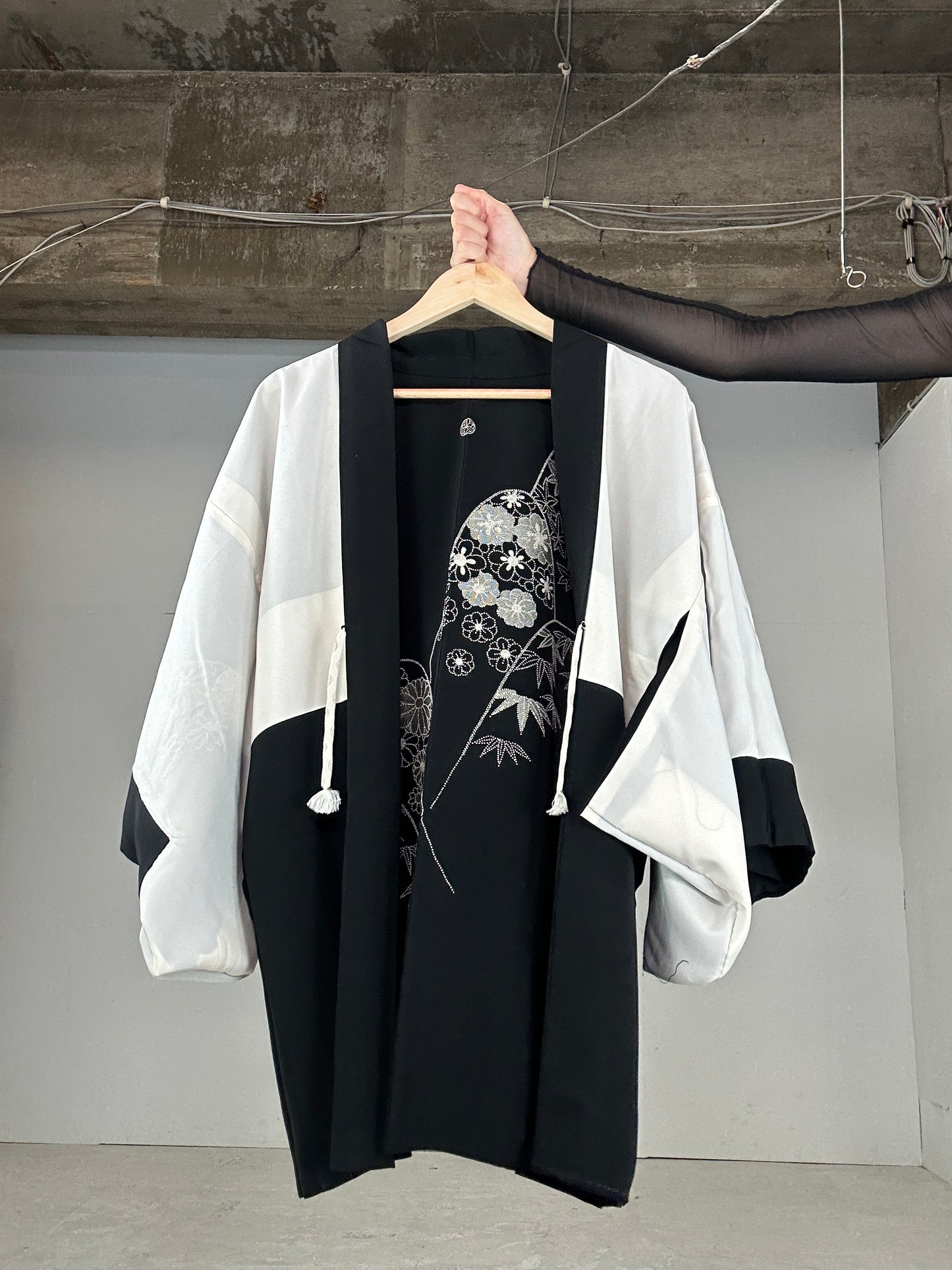 VINTAGE BLACK HAORI "machi dashi"