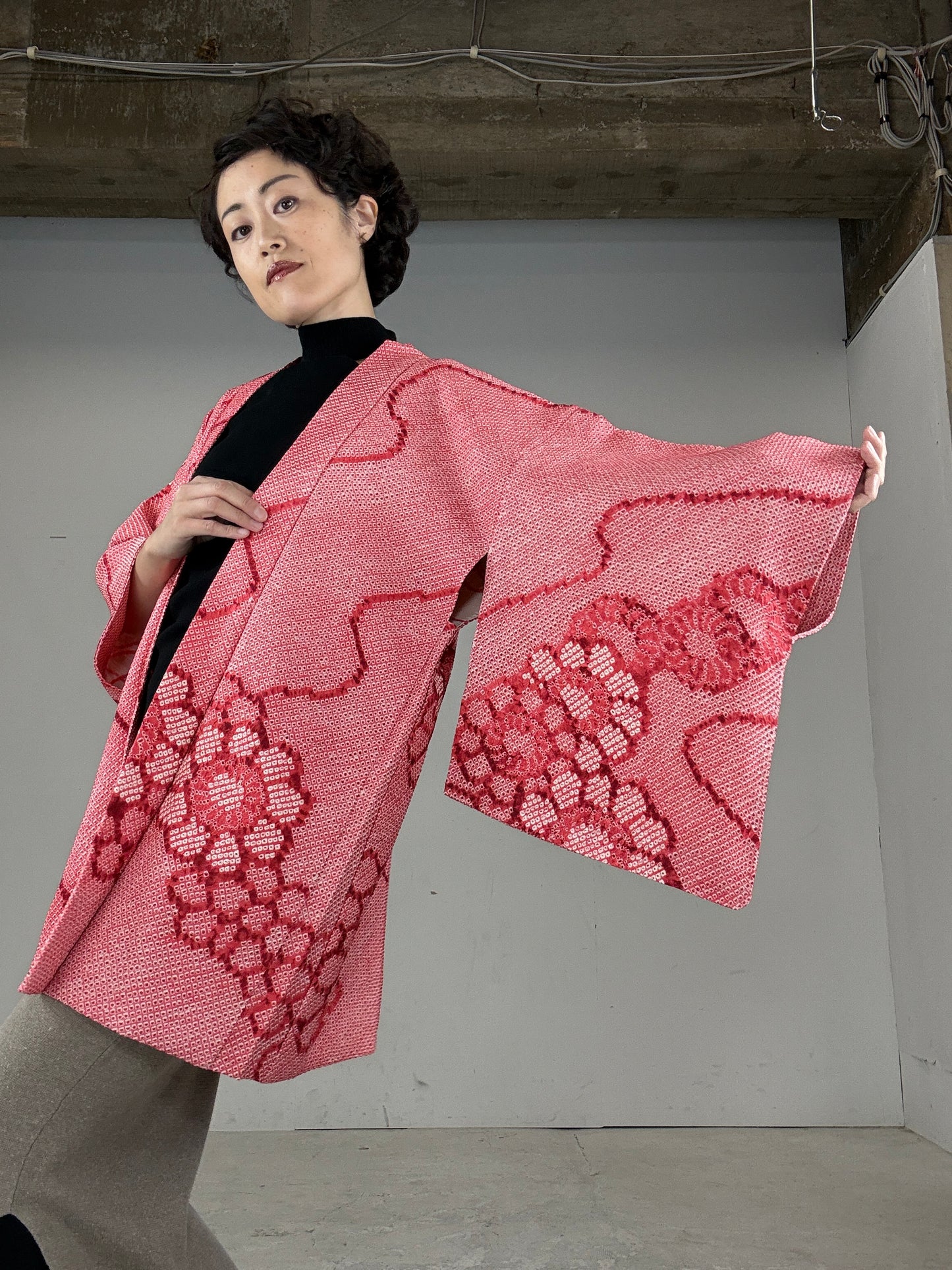 SHIBORI HAORI "ryusui himawari"