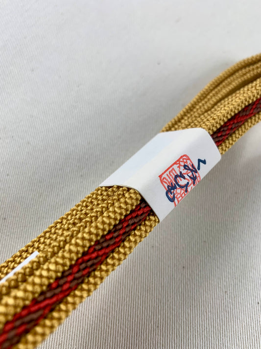 KIMONO OBI Belt Tie Vintage Silk Kimono Cord OBIJIME”brown,gold,red”