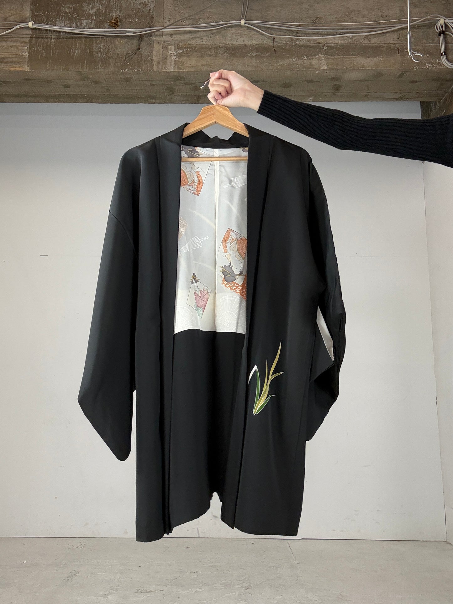 VINTAGE BLACK HAORI "ine"