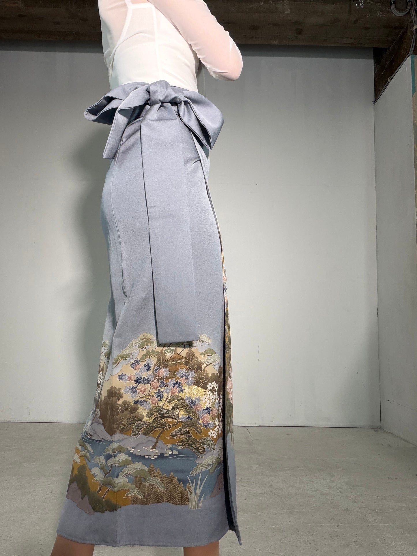 IROTOME SKIRT UPCYCLED FROM JAPANESE KIMONO "IRO139"