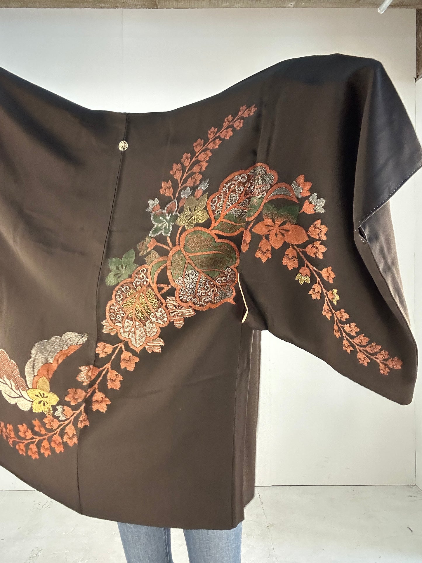 BLACK HAORI "beautiful antique oogara”