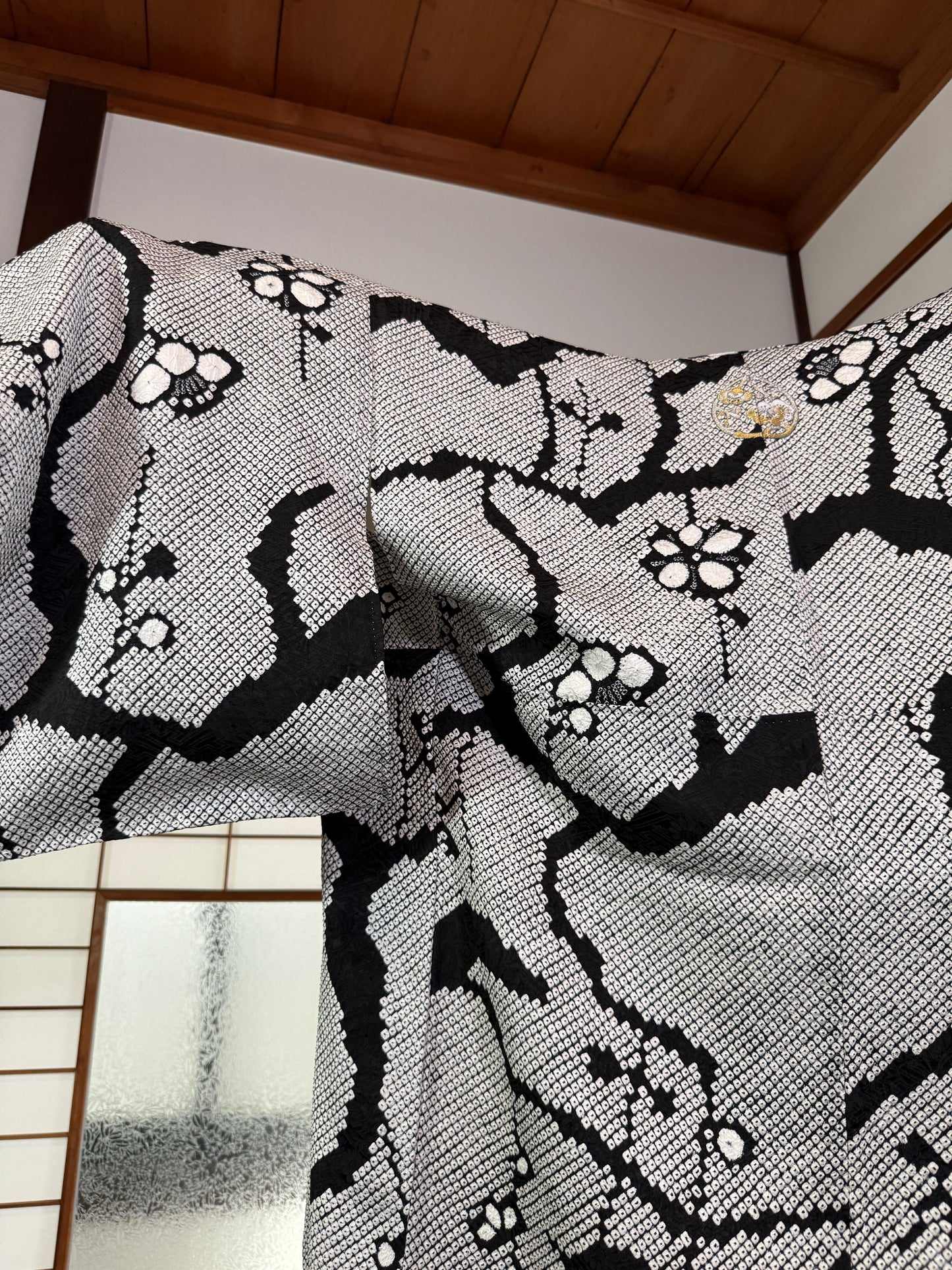 Redefining the Vintage Komon Collection "shibori, black, gold-kamon"